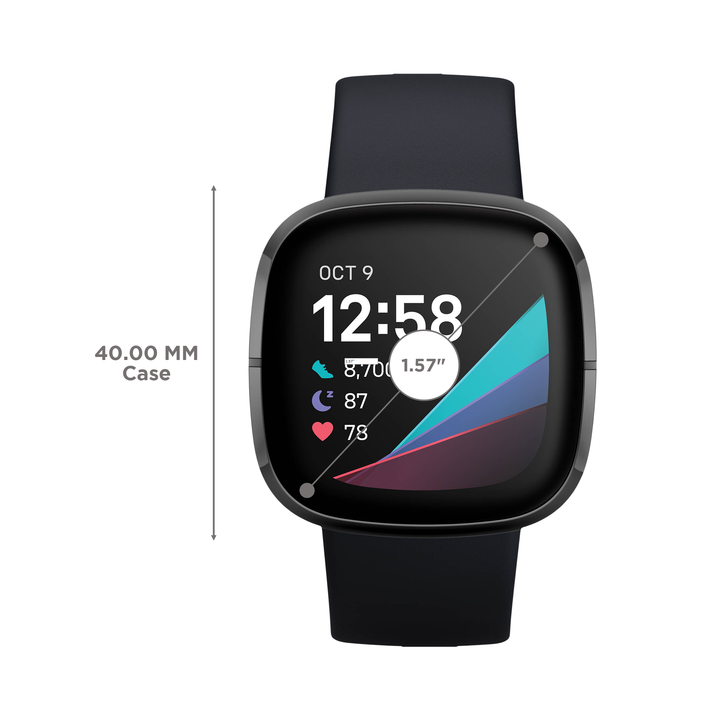 fitbit Sense Smartwatch with Bluetooth Calling (40mm AMOLED Display, 50 Meter Water Resistant, Carbon Strap) fitbit Sense Smartwatch with Bluetooth Calling (40mm AMOLED Display, 50 Meter Water Resistant, Carbon Strap)_3