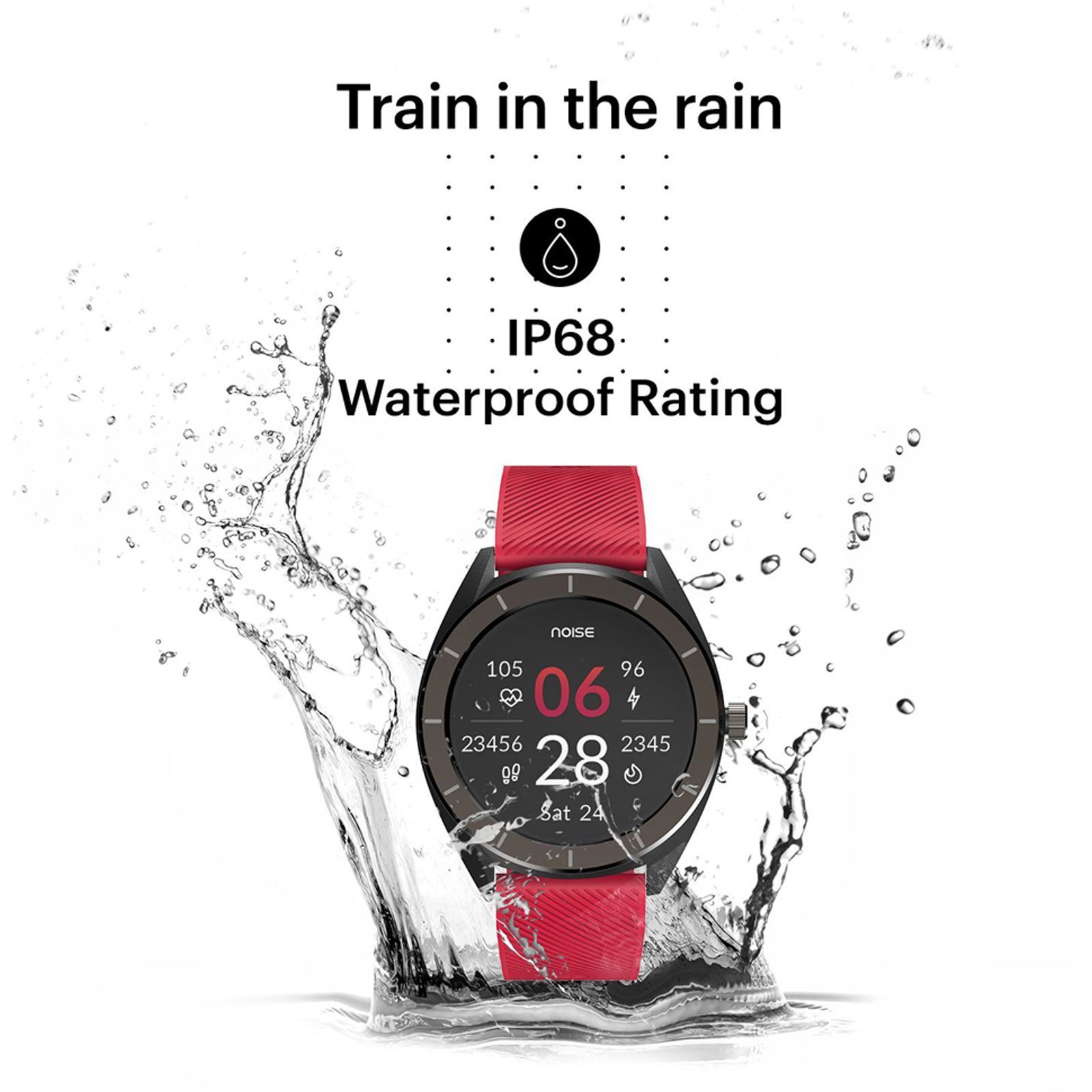 noise NoiseFit Endure Smartwatch with Activity Tracker (32.51mm LCD Display, IP68 Water Resistant, Racing Red Strap)_9