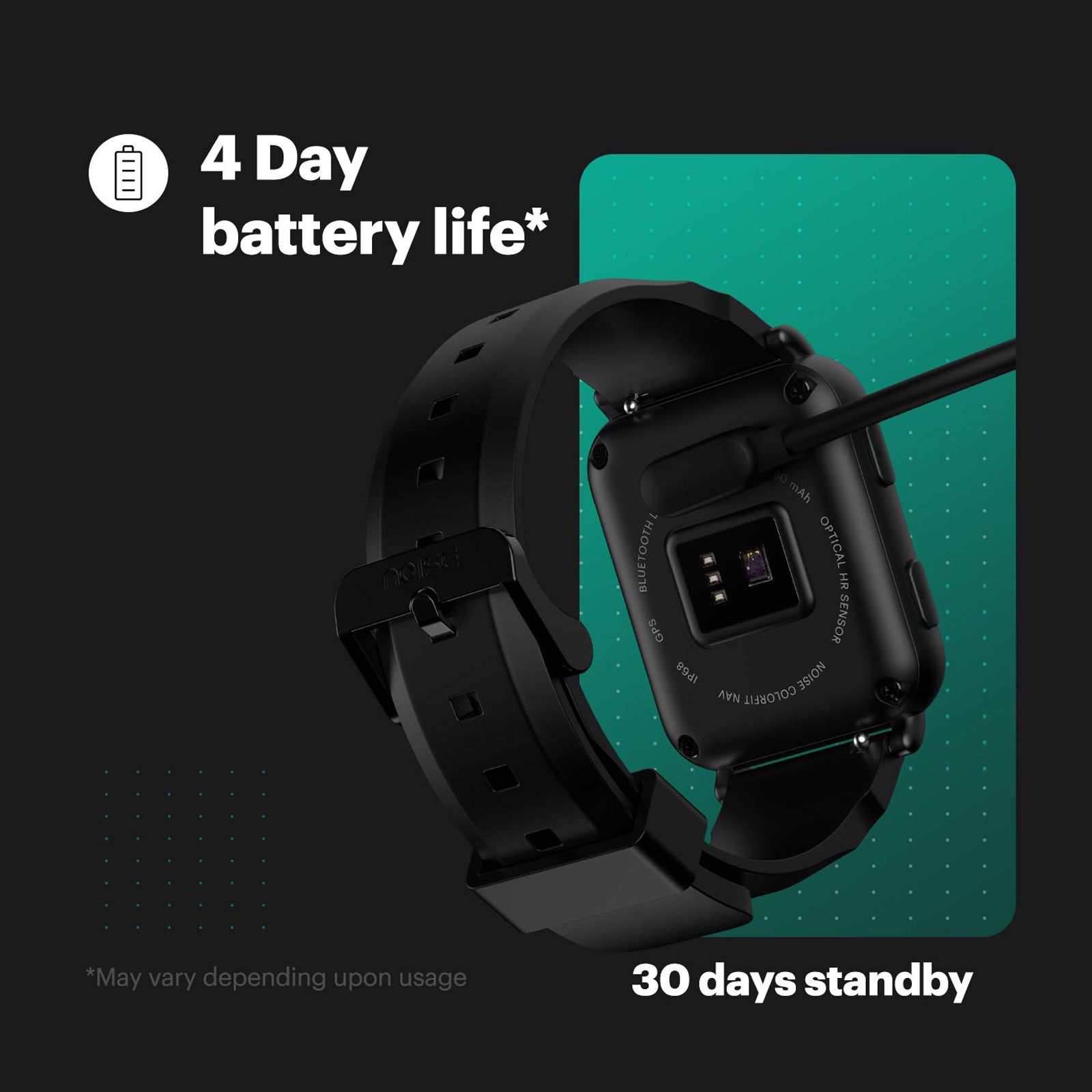 noise ColorFit Nav Smart Watch with 3D Motion Tracking (35.56mm TFT LCD Display, IP68 Water Resistant, Stealth Black Strap)_11