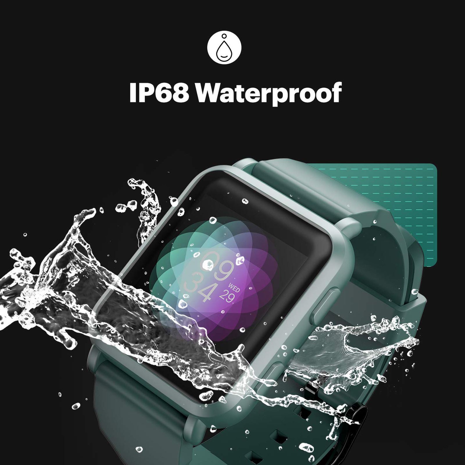 noise ColorFit Nav Smartwatch with Activity Tracker (35.56mm LCD Display, IP68 Water Resistant, Camo Green Strap)_13