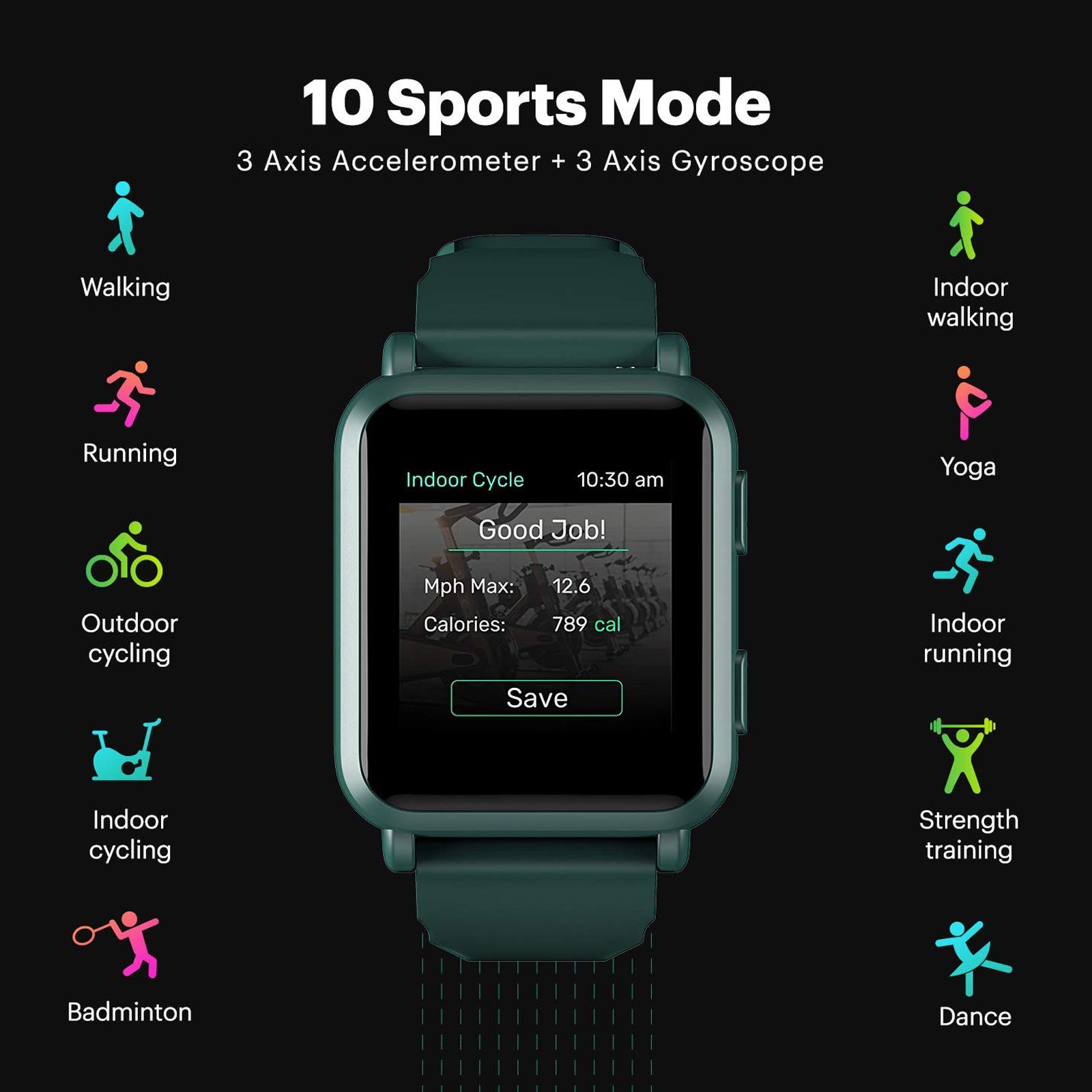 noise ColorFit Nav Smartwatch with Activity Tracker (35.56mm LCD Display, IP68 Water Resistant, Camo Green Strap)_14