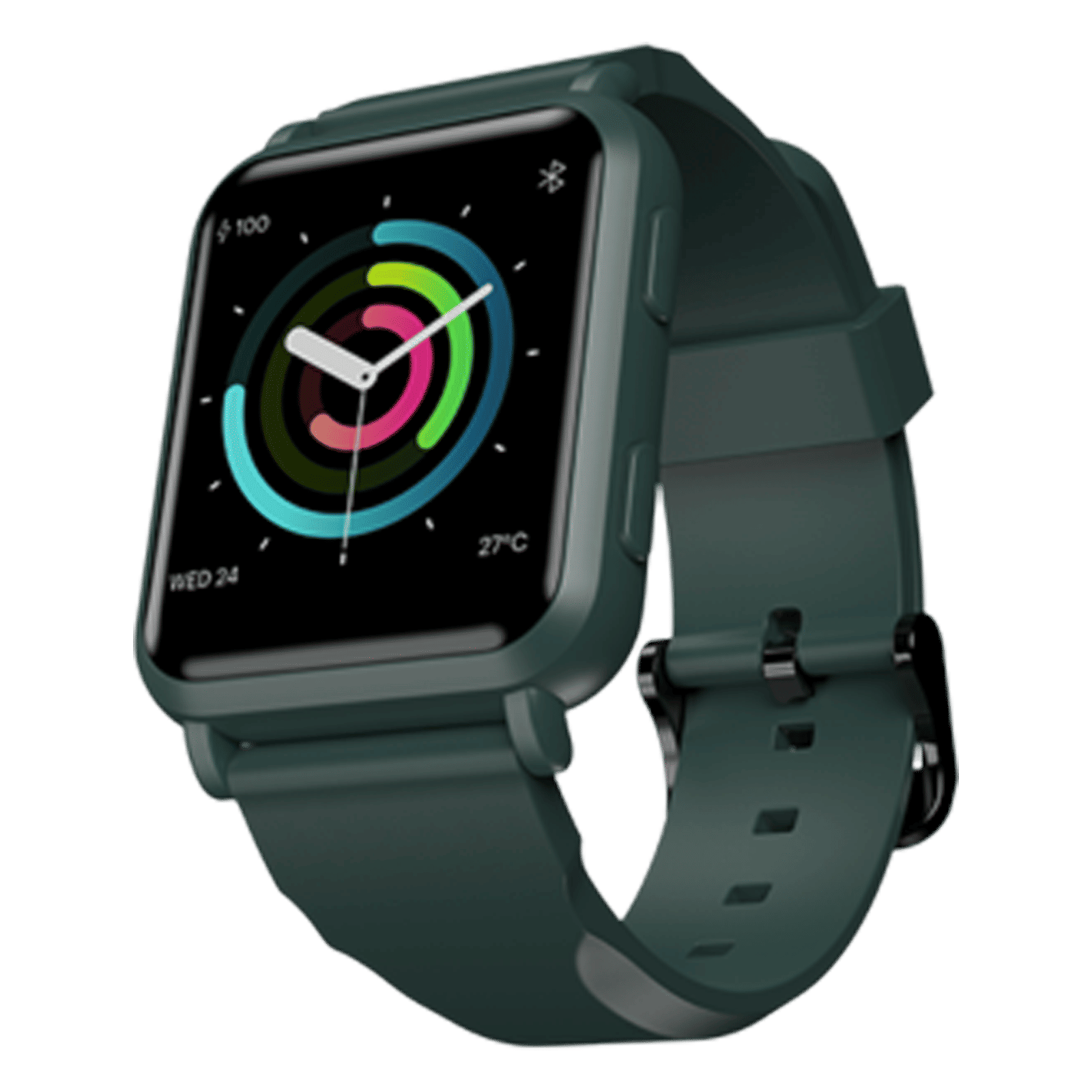 noise ColorFit Nav Smartwatch with Activity Tracker (35.56mm LCD Display, IP68 Water Resistant, Camo Green Strap)_4