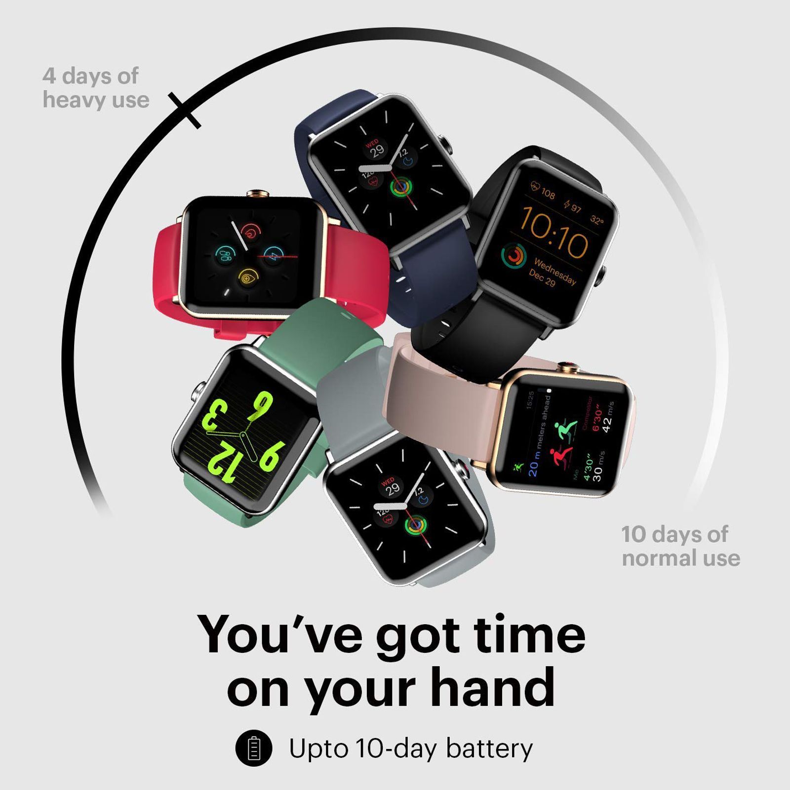 noise ColorFit Pro 3 Smartwatch with Activity Tracker (39.37mm TFT LCD Display, 5ATM Water Resistant, Jet Black Strap)_12