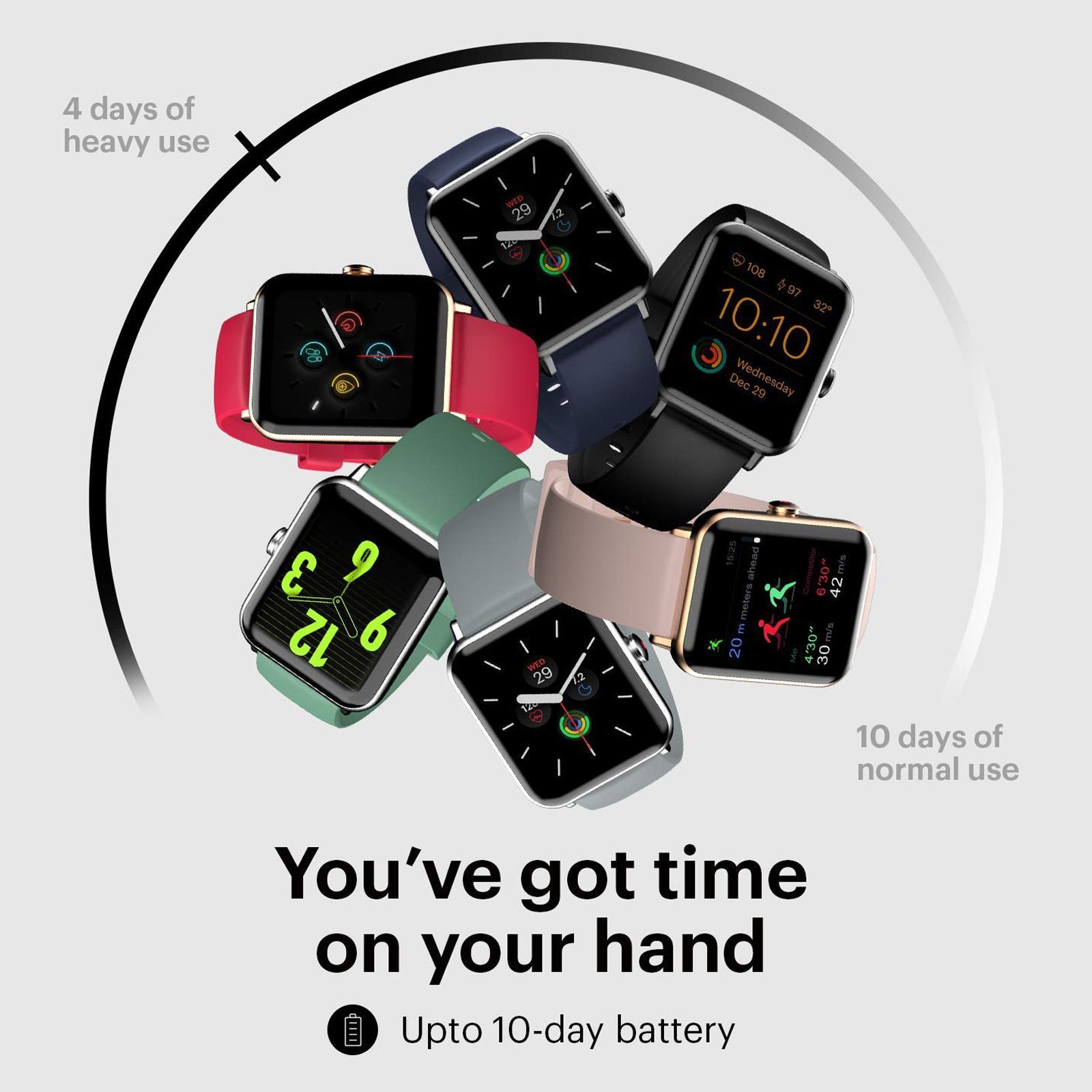 noise ColorFit Pro 3 Smartwatch with Activity Tracker (39.37mm TFT LCD Display, 5ATM Water Resistant, Jet Blue Strap)_12