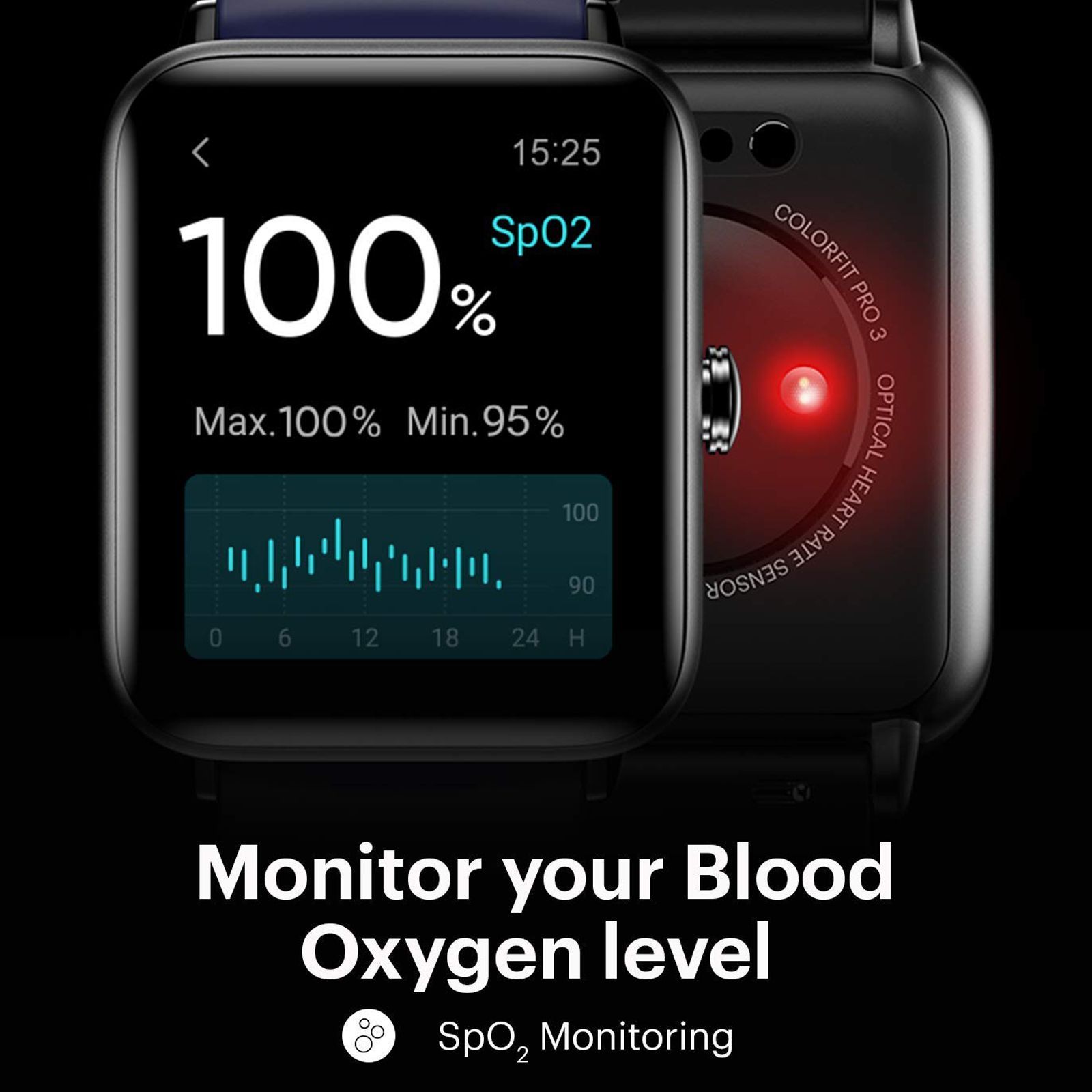 noise ColorFit Pro 3 Smartwatch with Activity Tracker (39.37mm TFT LCD Display, 5ATM Water Resistant, Rose Red Strap)_9