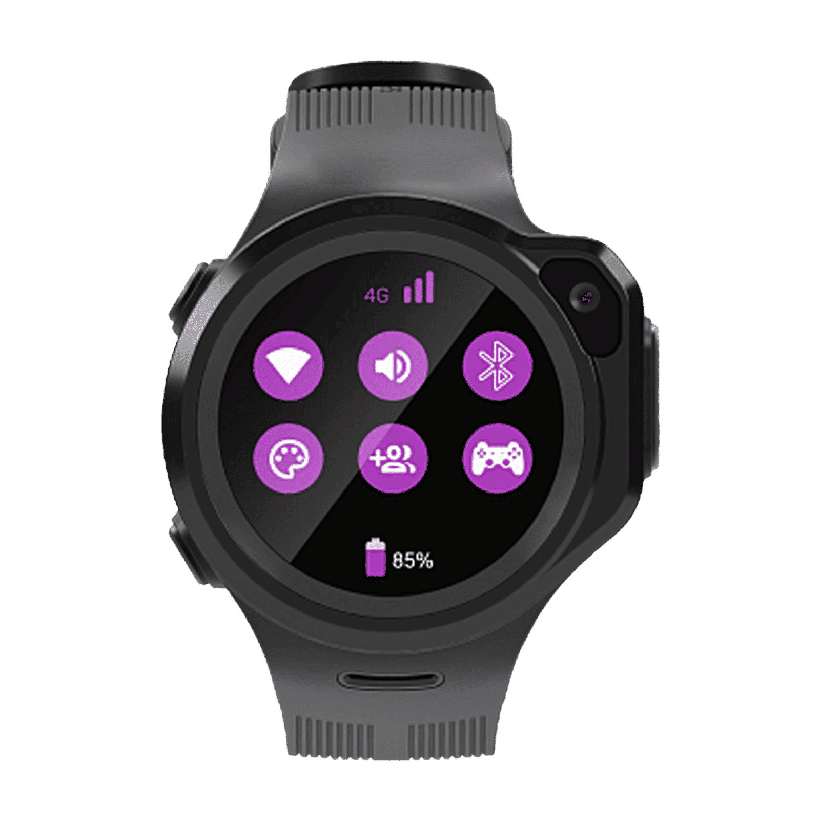 WATCHOUT Next-Gen Smartwatch with GPS (33.02mm Display, Water Resistant, Space Grey Strap)_1