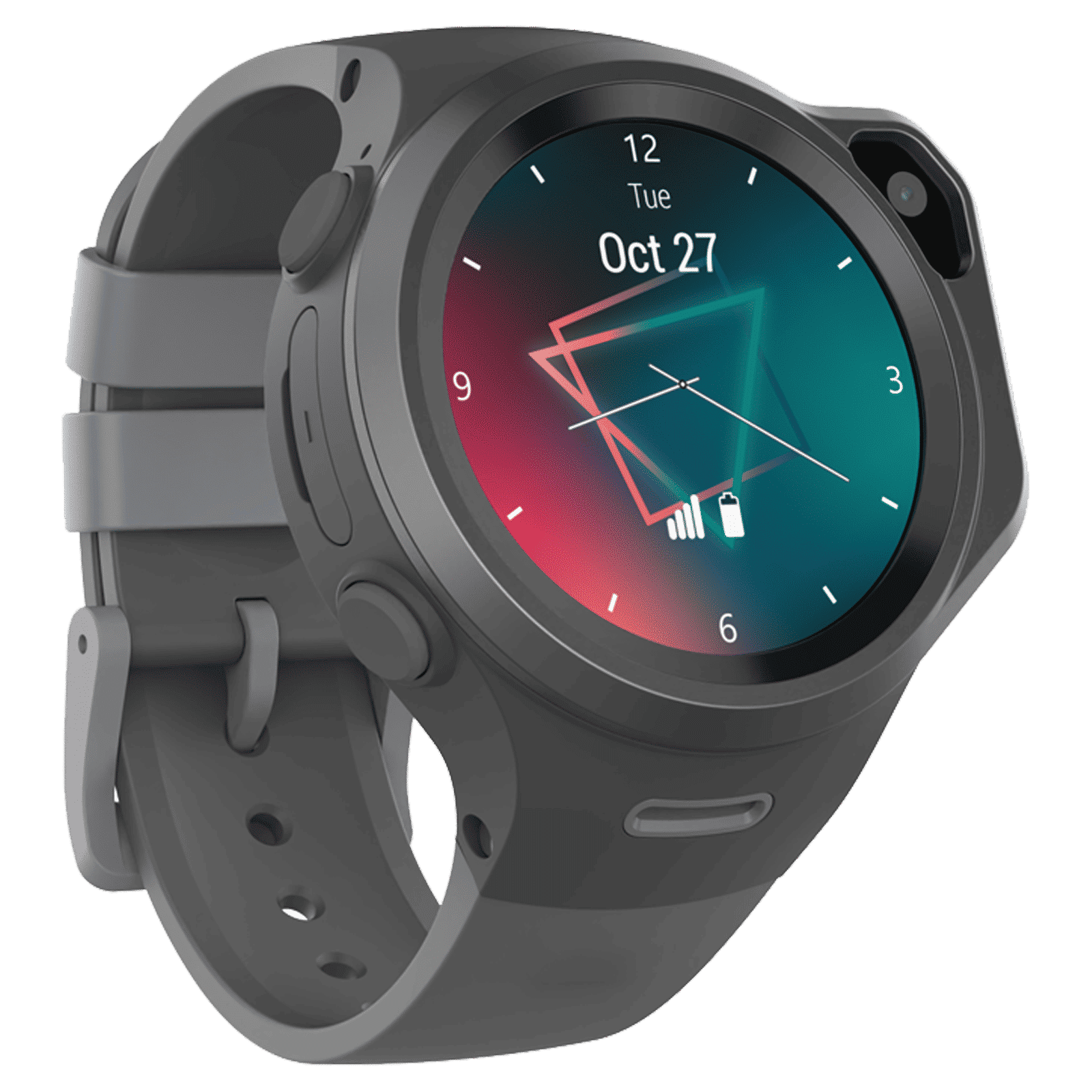 WATCHOUT Next-Gen Smartwatch with GPS (33.02mm Display, Water Resistant, Space Grey Strap)_4
