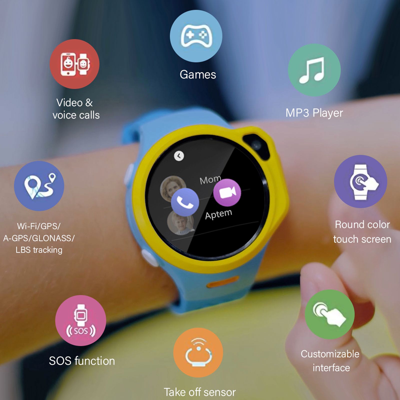WATCHOUT Next-Gen Smartwatch with GPS (33.02mm Display, Water Resistant, Macaw Blue Strap)_8