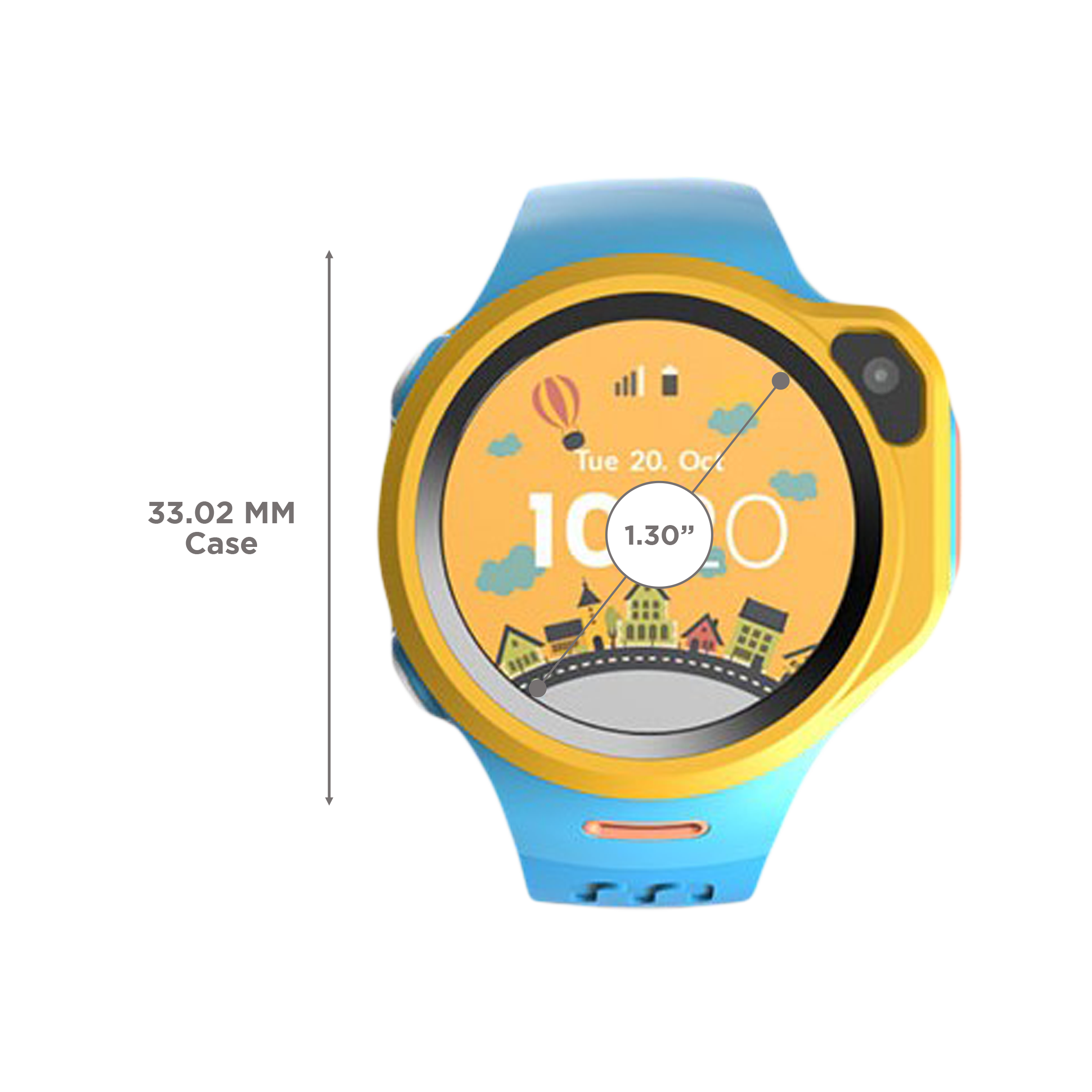 WATCHOUT Next-Gen Smartwatch with GPS (33.02mm Display, Water Resistant, Macaw Blue Strap)_3