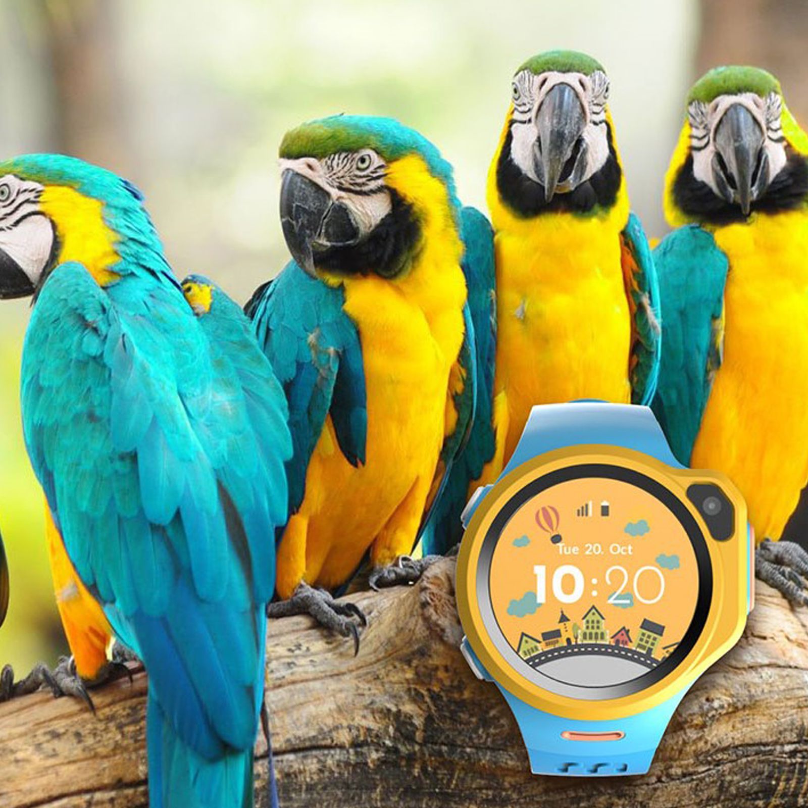 WATCHOUT Next-Gen Smartwatch with GPS (33.02mm Display, Water Resistant, Macaw Blue Strap)_6
