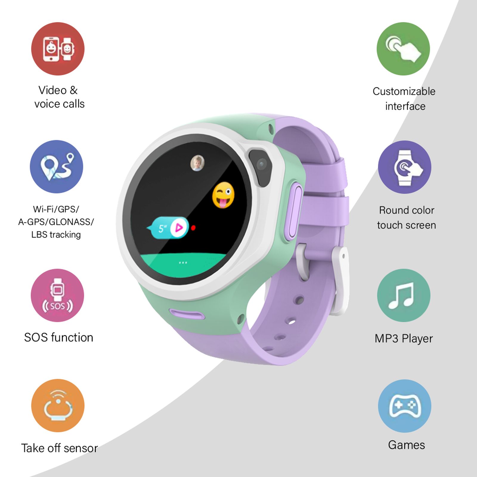 WATCHOUT Next-Gen Smartwatch with GPS (33.02mm Display, Water Resistant, Lavender Purple Strap)_10