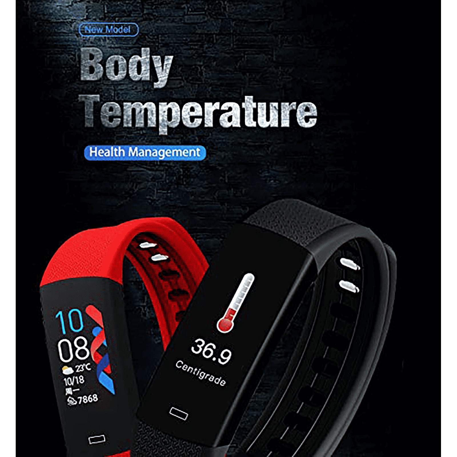 iGear iG-C6T Smart Band with Body Temperature (1.1 Inch Touchscreen TFT-LCD Display, IP67 Water Resistant, Black Strap)_9