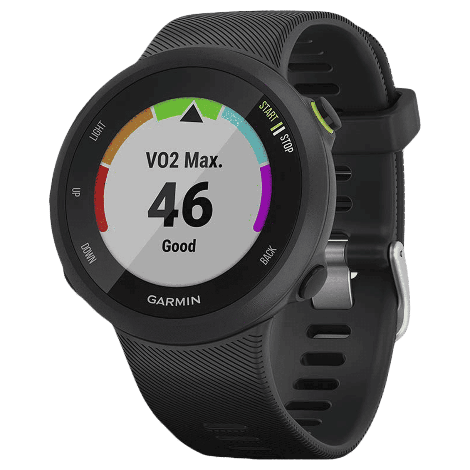 GARMIN Forerunner 45 Smartwatch (GPS, 26.3mm) (Heart Rate Monitor, 010-02156-65, Black, Silicone Strap)_1