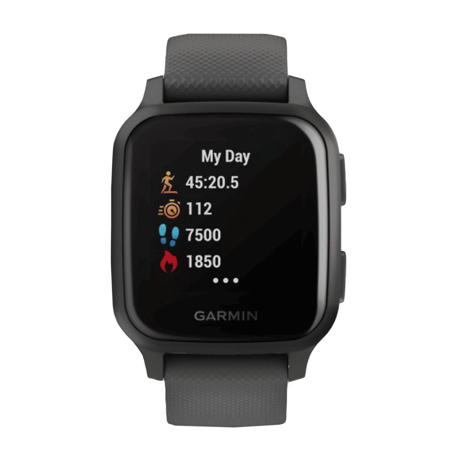 GARMIN Venu Sq Smartwatch with Activity Tracker (33.1mm with MIP Display, Water Resistant, Shadow Gray & Slate Strap) GARMIN Venu Sq Smartwatch with Activity Tracker (33.1mm with MIP Display, Water Resistant, Shadow Gray & Slate Strap)_1