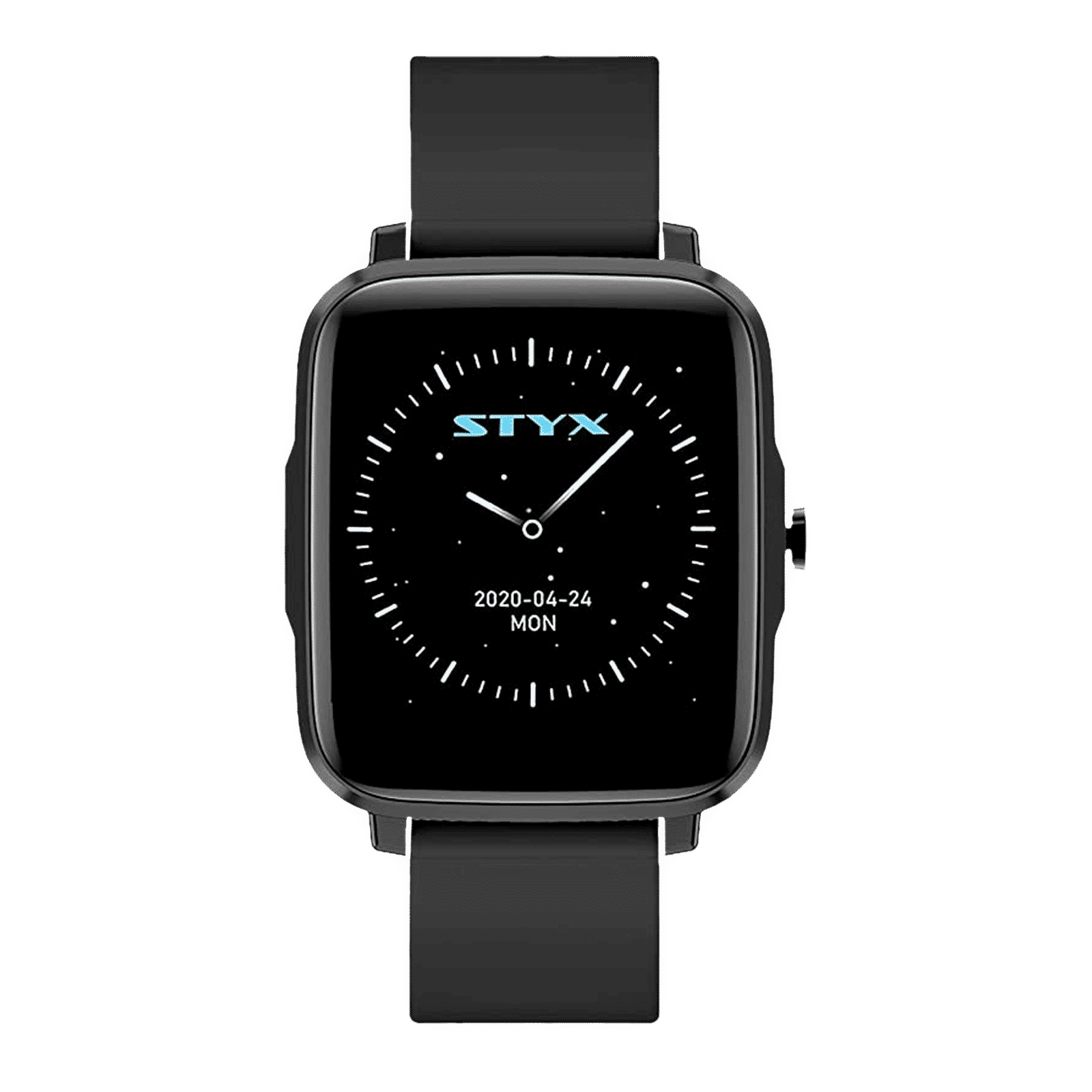 STYX Neo Smartwatch with Health Monitoring (39.4mm IPS Color Display, IP68 Water Resistant, Carbon Black Strap)_1