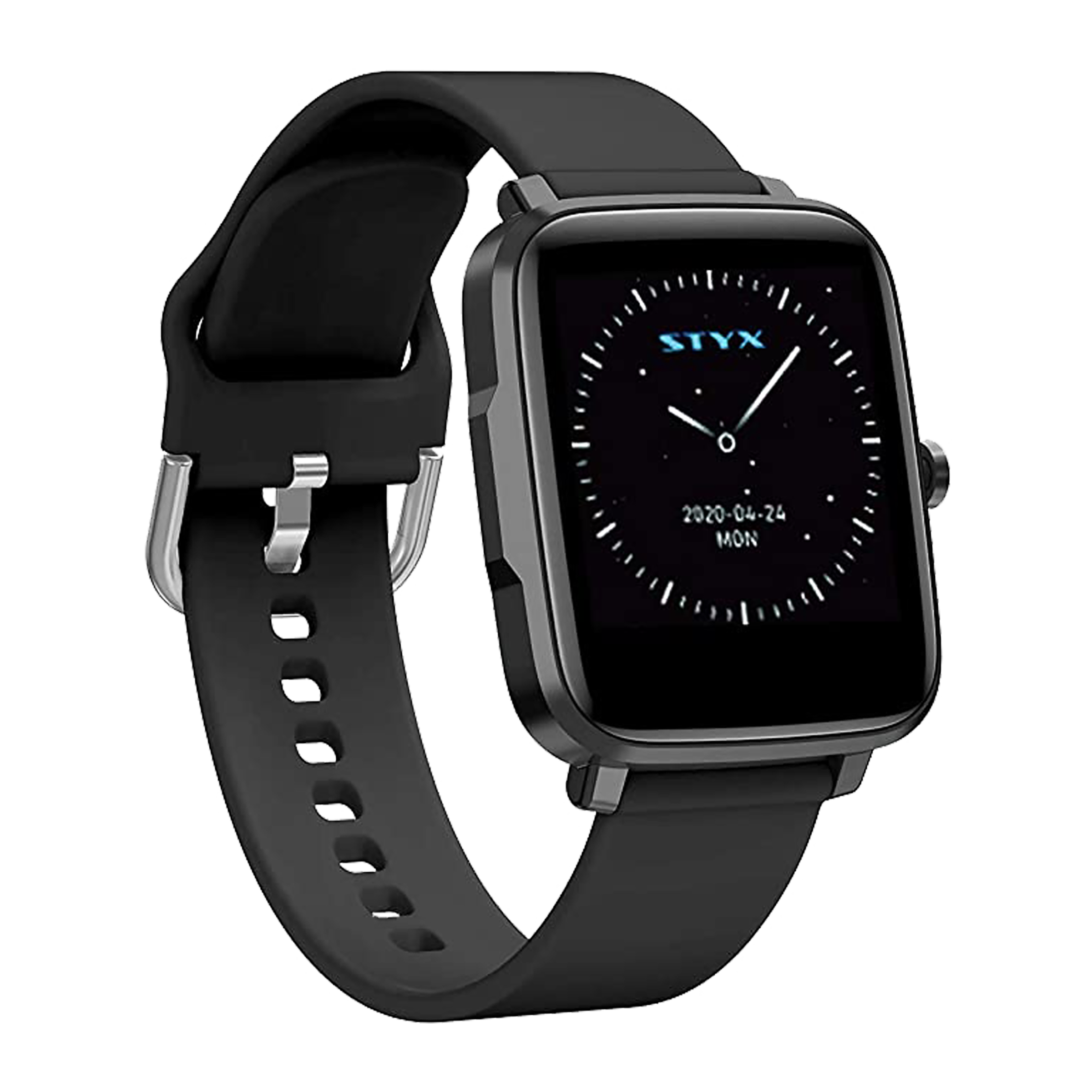 STYX Neo Smartwatch with Health Monitoring (39.4mm IPS Color Display, IP68 Water Resistant, Carbon Black Strap)_5