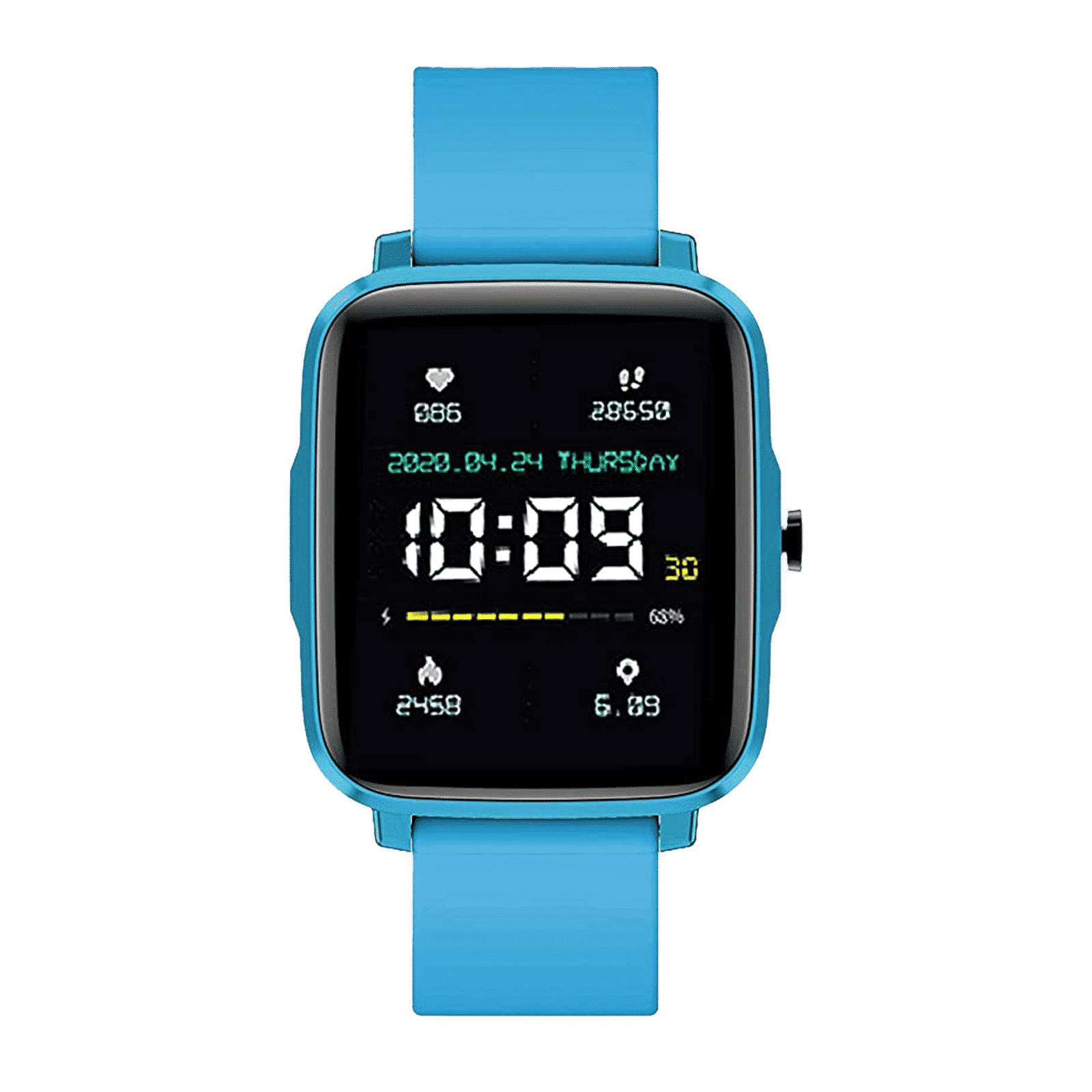 STYX Neo Smartwatch with Health Monitoring (39.4mm IPS Color Display, IP68 Water Resistant, Electric Blue Strap)_1