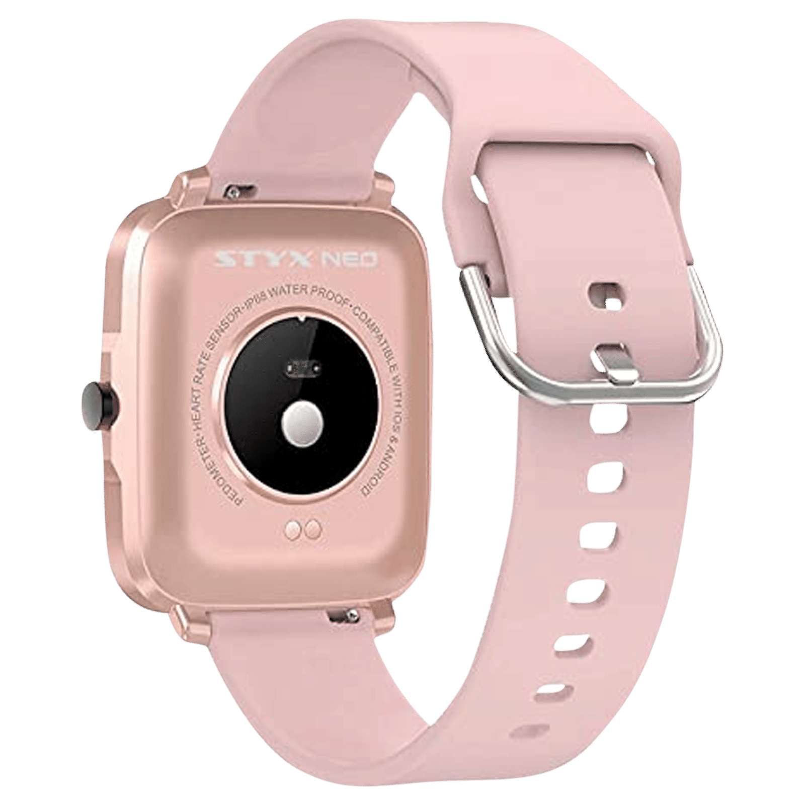 STYX Neo Smartwatch with Health Monitoring (39.4mm IPS Color Display, IP68 Water Resistant, Mystic Rose Strap)_6