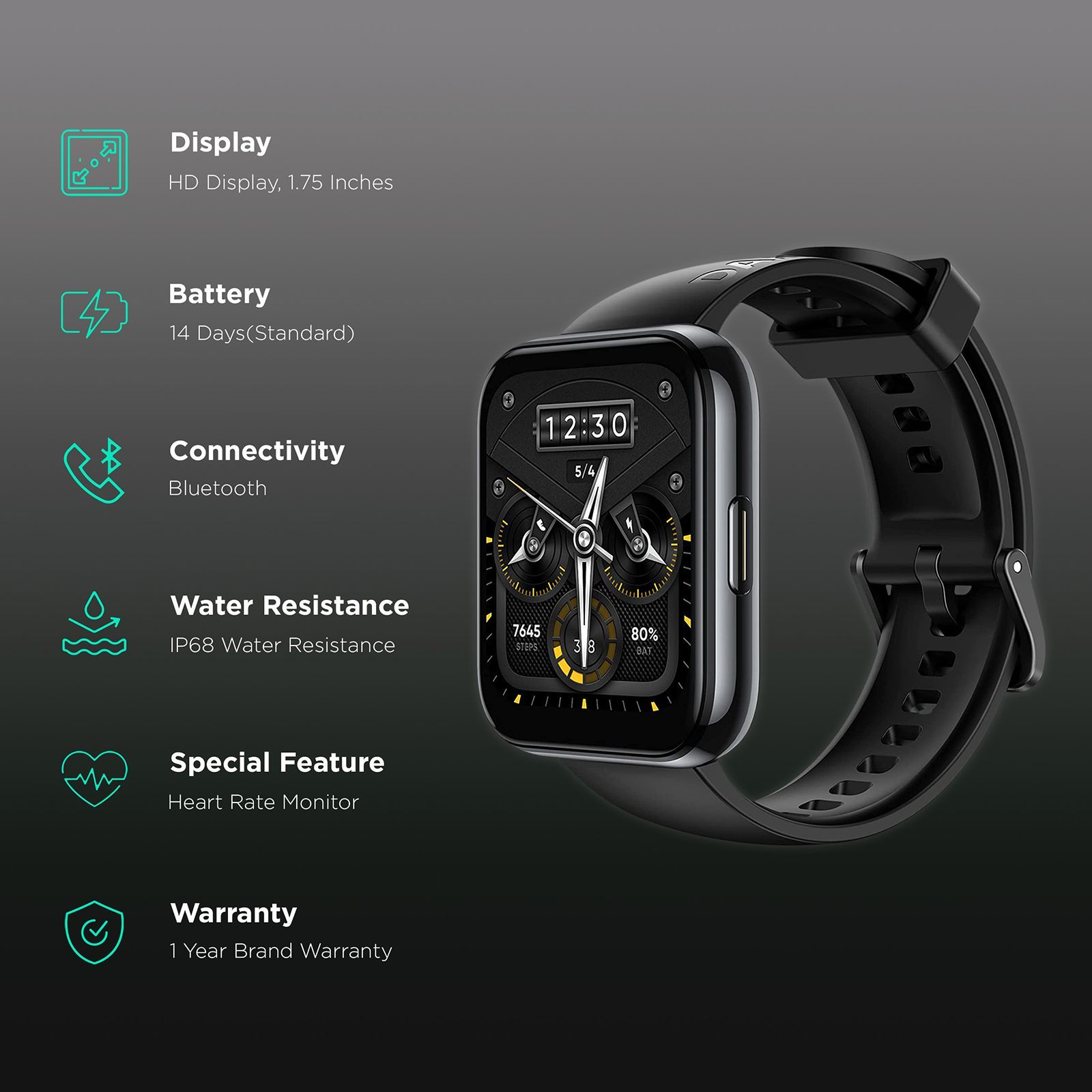 realme Watch 2 Pro Smartwatch with Activity Tracker (44mm LCD Display, IP68 Water Resistant, Neo Grey)_2