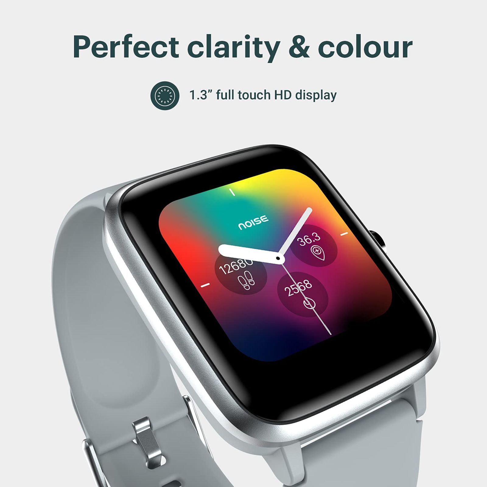 noise ColorFit Pro 2 Smartwatch with Activity Tracker (33mm LCD Display, IP68 Waterproof, Mist Grey Strap)_8