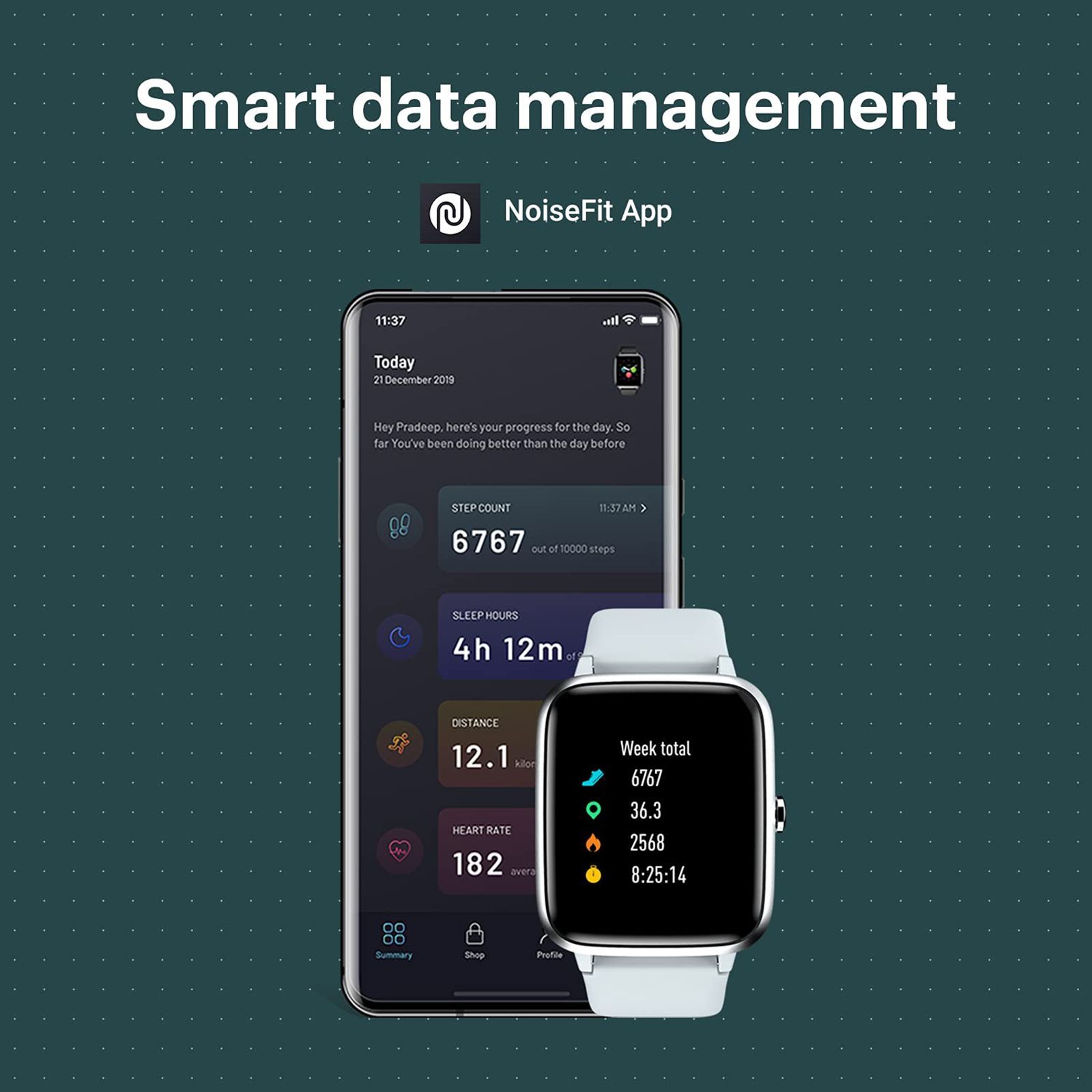 noise ColorFit Pro 2 Smartwatch with Activity Tracker (33mm LCD Display, IP68 Waterproof, Mist Grey Strap)_10