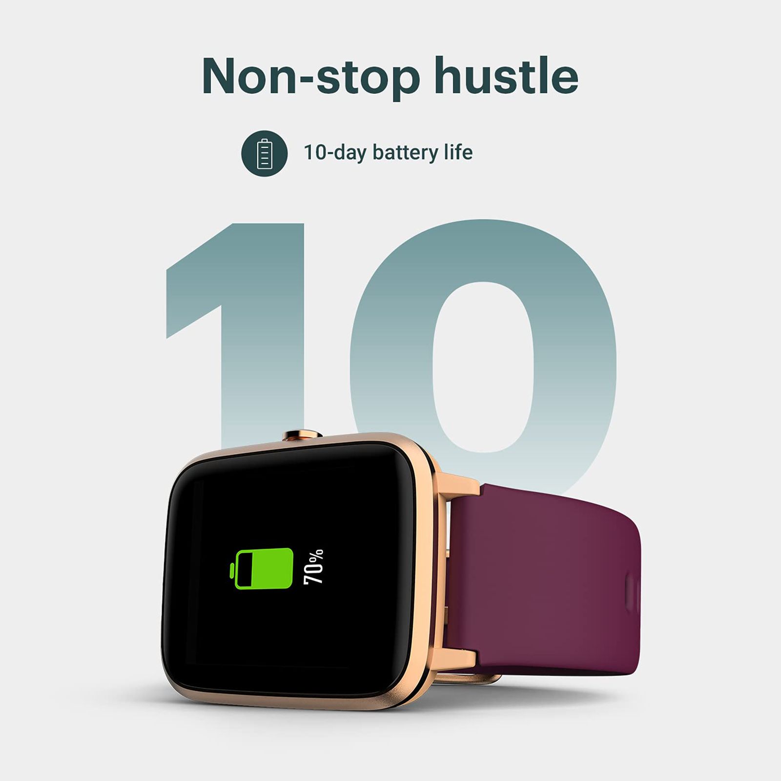 noise ColorFit Pro 2 Oxy Smartwatch with Activity Tracker (33.02mm LCD Display, IP68 Waterproof, Deep Wine Strap)_5