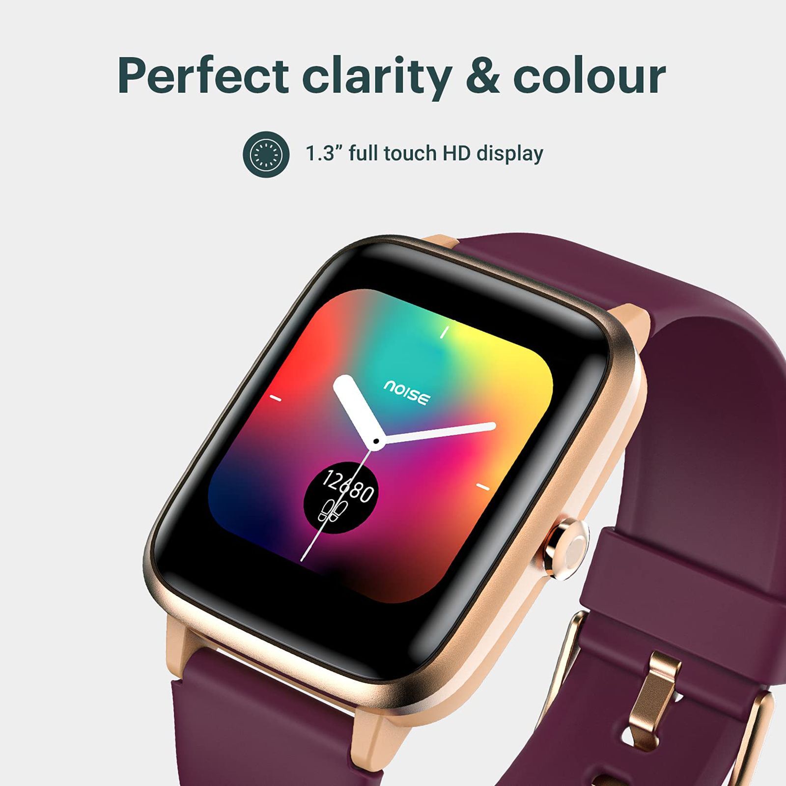 noise ColorFit Pro 2 Oxy Smartwatch with Activity Tracker (33.02mm LCD Display, IP68 Waterproof, Deep Wine Strap)_9