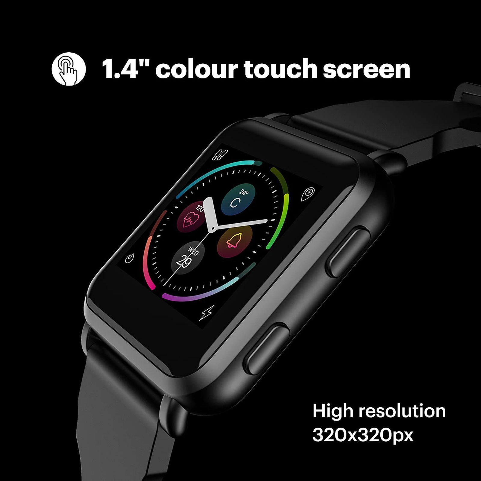 noise ColorFit Nav Plus Smartwatch (GPS, 35.56mm) (Stress monitor, wrb-sw-navplus-std, Stealth Black, Silicone) noise ColorFit Nav Plus Smartwatch (GPS, 35.56mm) (Stress monitor, wrb-sw-navplus-std, Stealth Black, Silicone)_9