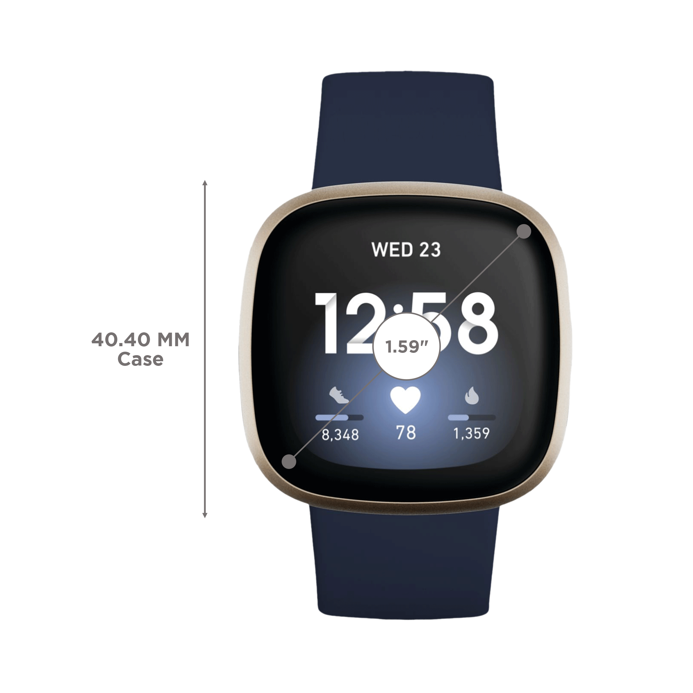 fitbit Versa 3 Smartwatch with Bluetooth Calling (40.4mm AMOLED Display, 50 Meter Water Resistant, Midnight Blue Strap) fitbit Versa 3 Smartwatch with Bluetooth Calling (40.4mm AMOLED Display, 50 Meter Water Resistant, Midnight Blue Strap)_3