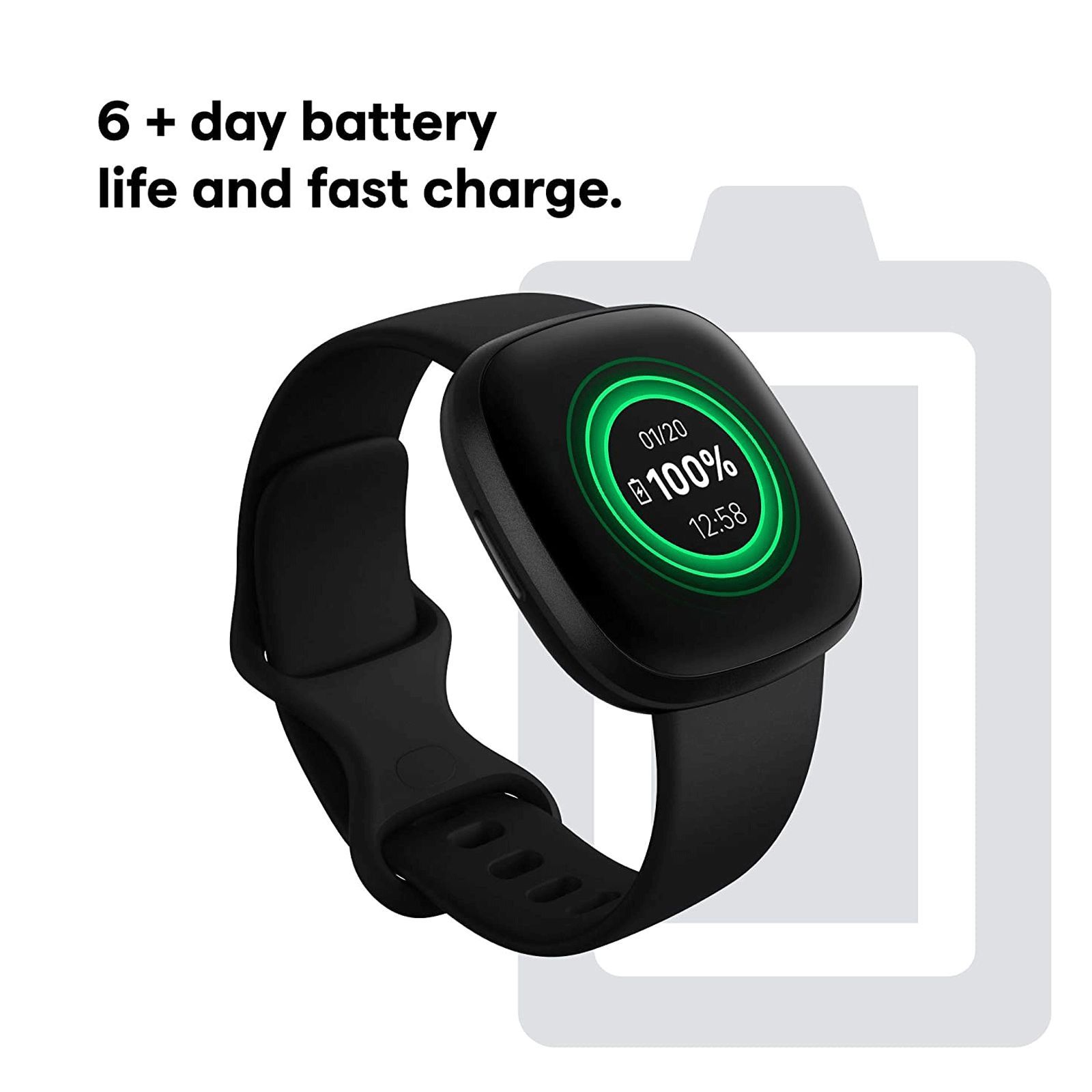 fitbit Versa 3 Smartwatch with Bluetooth Calling (40.4mm AMOLED Display, 50 Meter Water Resistant, Black Strap)_8