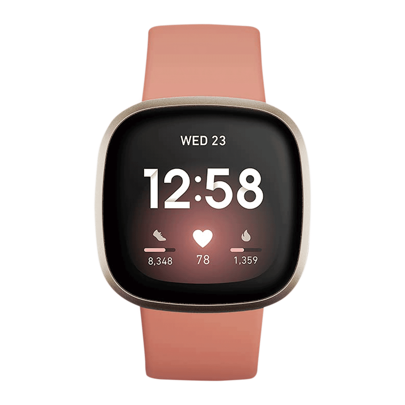 fitbit Versa 3 Smartwatch with Bluetooth Calling (40mm AMOLED Display, 50 Meter Water Resistant, Pink Clay Strap)_1