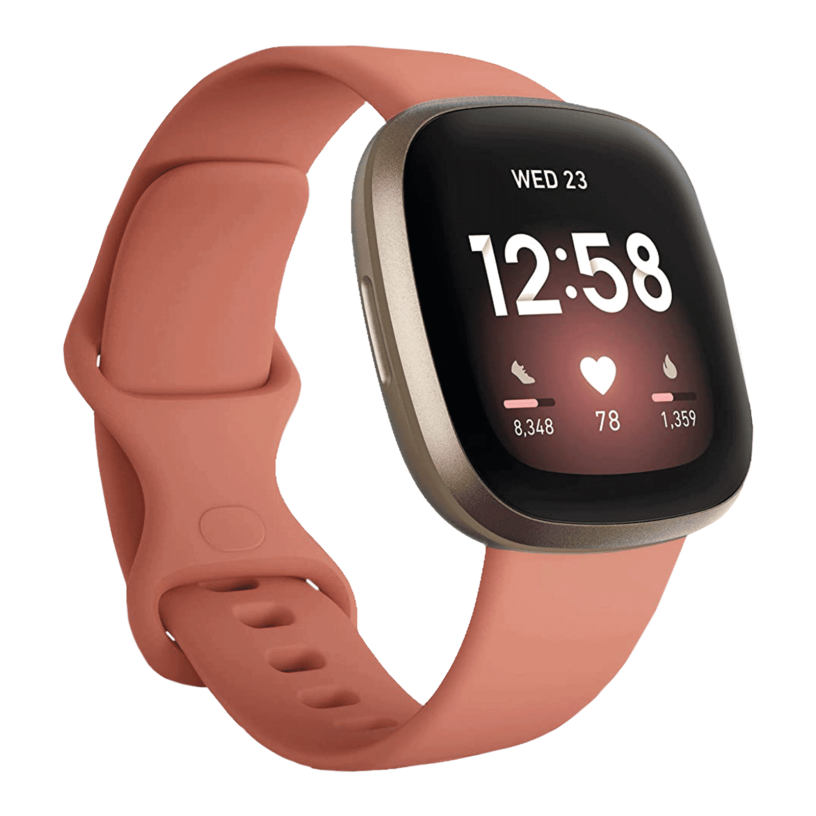 fitbit Versa 3 Smartwatch with Bluetooth Calling (40mm AMOLED Display, 50 Meter Water Resistant, Pink Clay Strap)_4