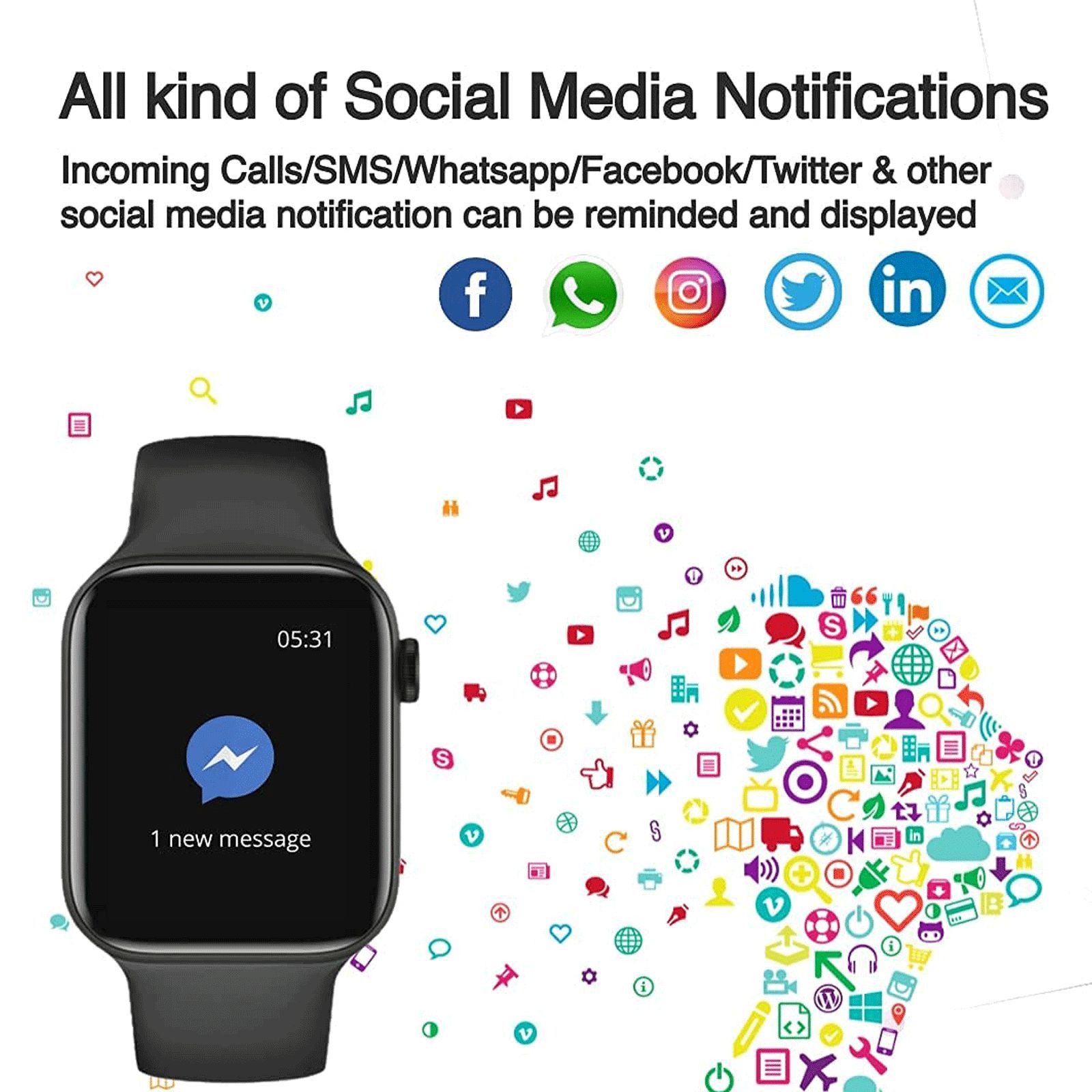 eOnz Elite Smartwatch with Activity Tracker (45mm AMOLED Display, IP68 Waterproof, Black Strap)_4