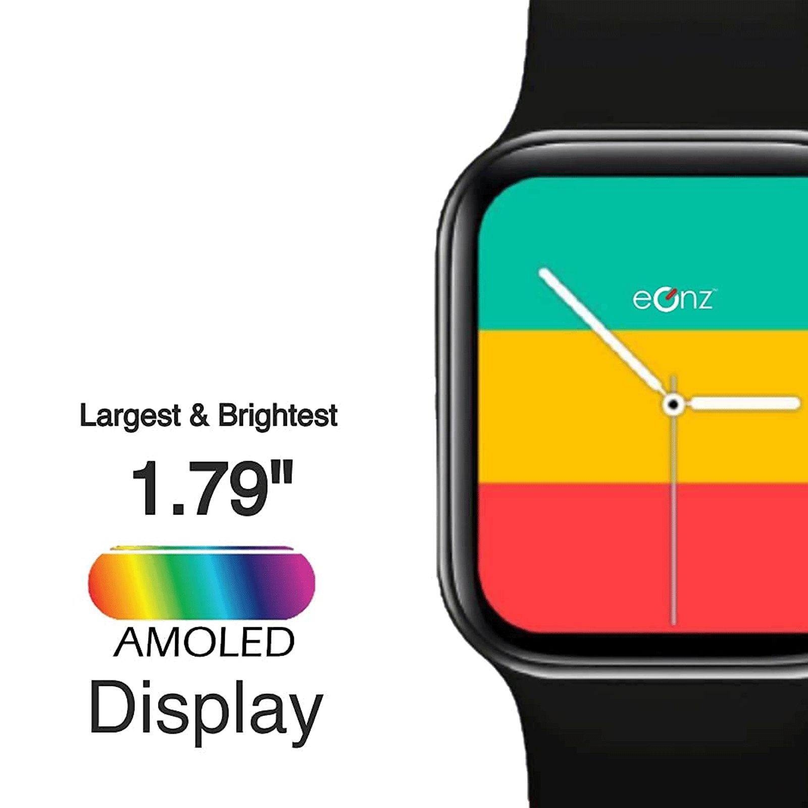 eOnz Elite Smartwatch with Activity Tracker (45mm AMOLED Display, IP68 Waterproof, Black Strap)_5