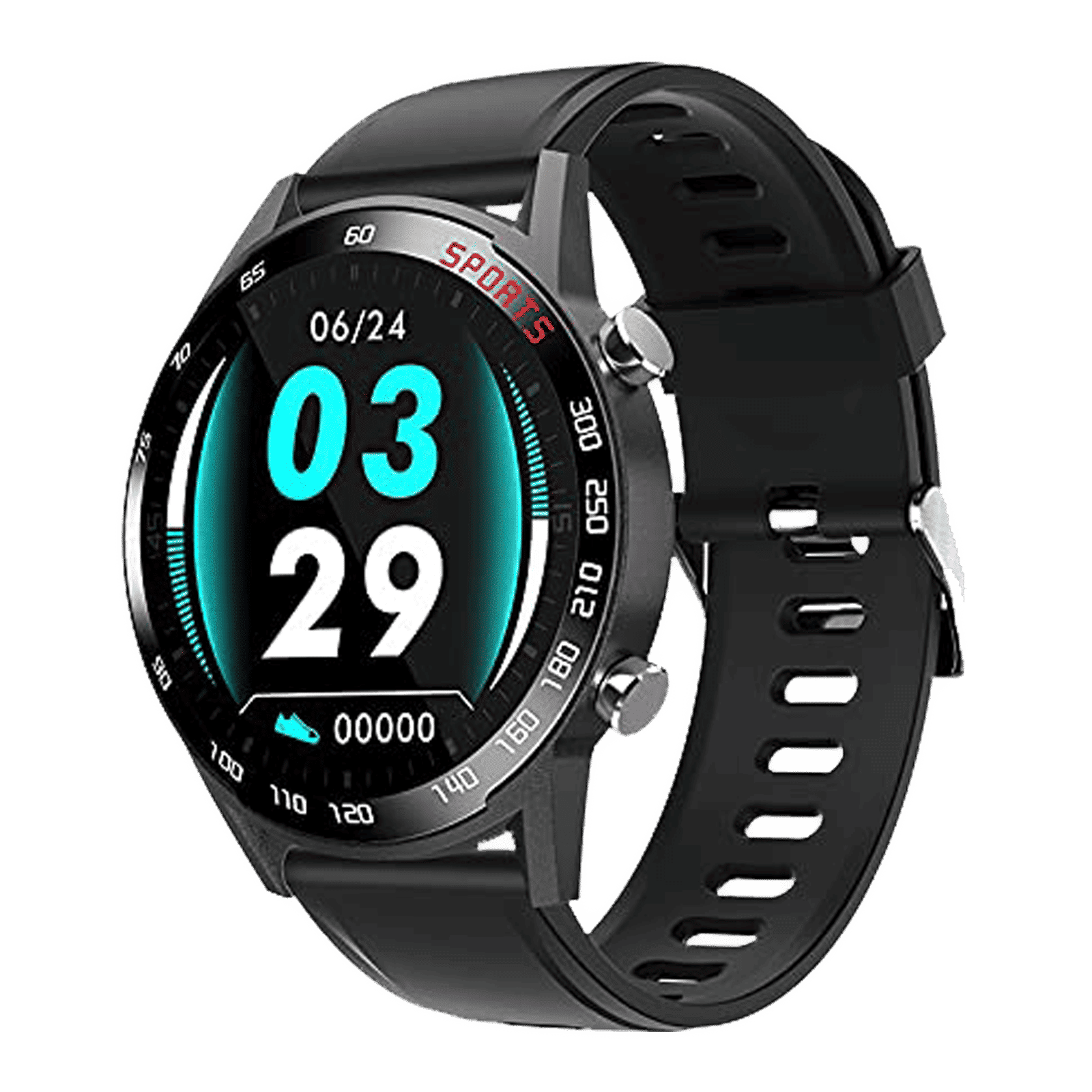 eOnz North Edge Smartwatch with Health Monitoring (33.02mm Display, IP67 Waterproof, Black Strap)_4