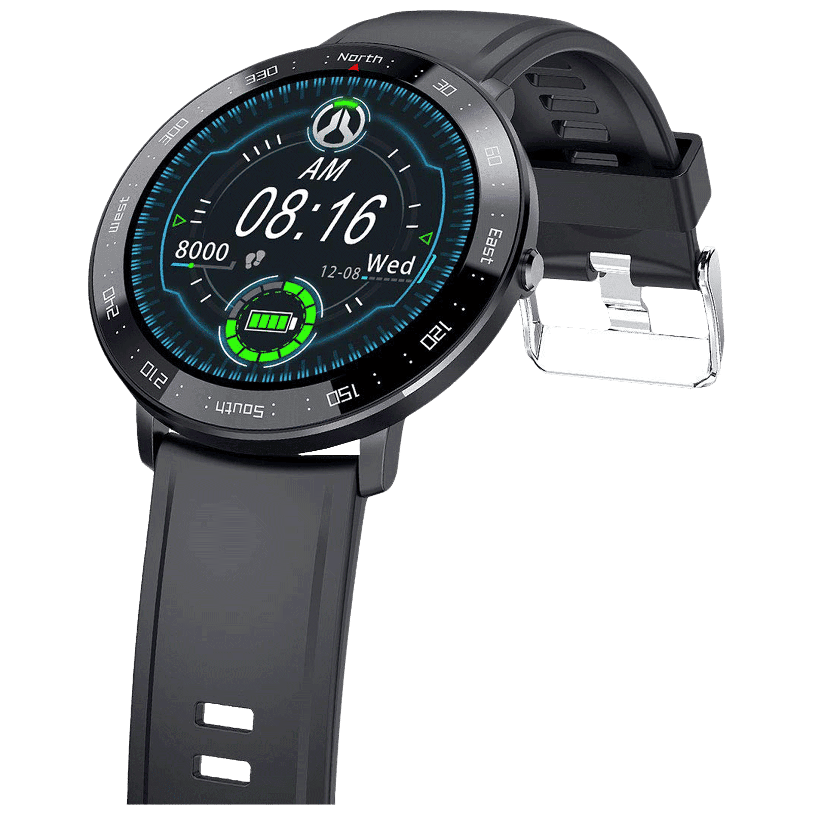 eOnz North Edge Keep NL03 Smartwatch with Camera Control (32.5mm HD IPS Display, IP67 Water Resistant, Black Strap)_9