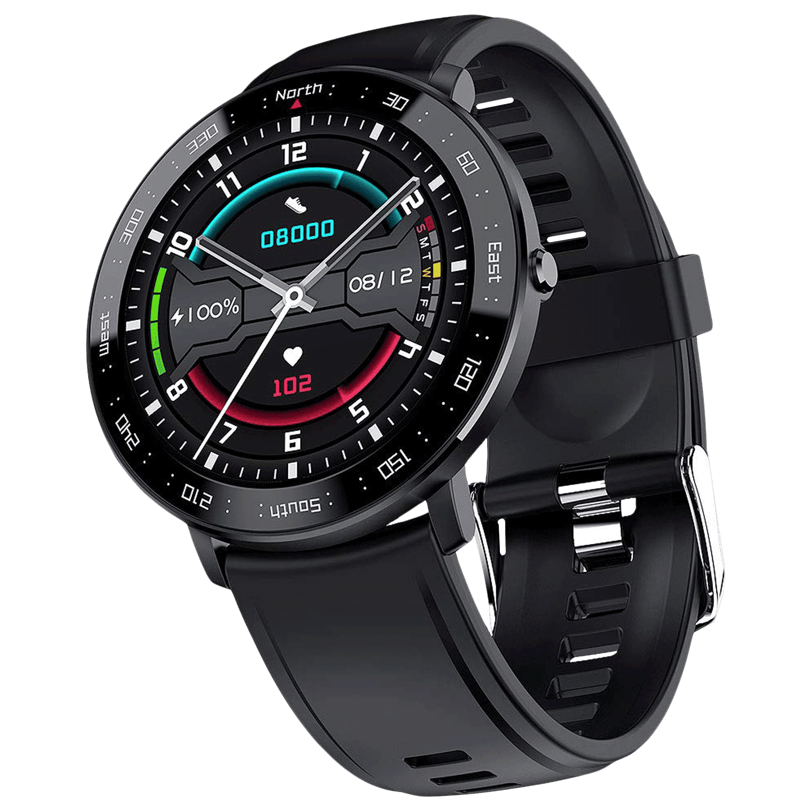eOnz North Edge Keep NL03 Smartwatch with Camera Control (32.5mm HD IPS Display, IP67 Water Resistant, Black Strap)_11