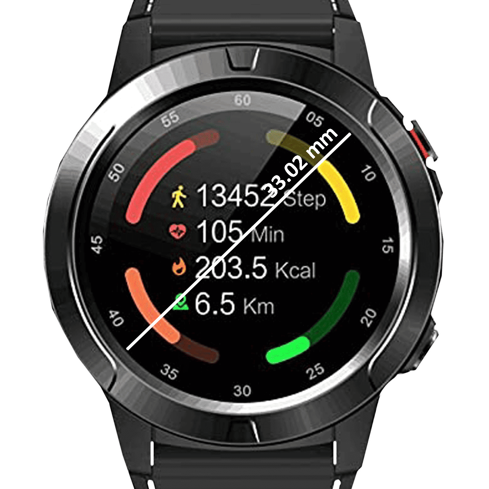 eOnz North Edge X-Trek 3 Smartwatch with Activity Tracker (33.02mm IPS Display, IP67 Waterproof, Black Strap)_7
