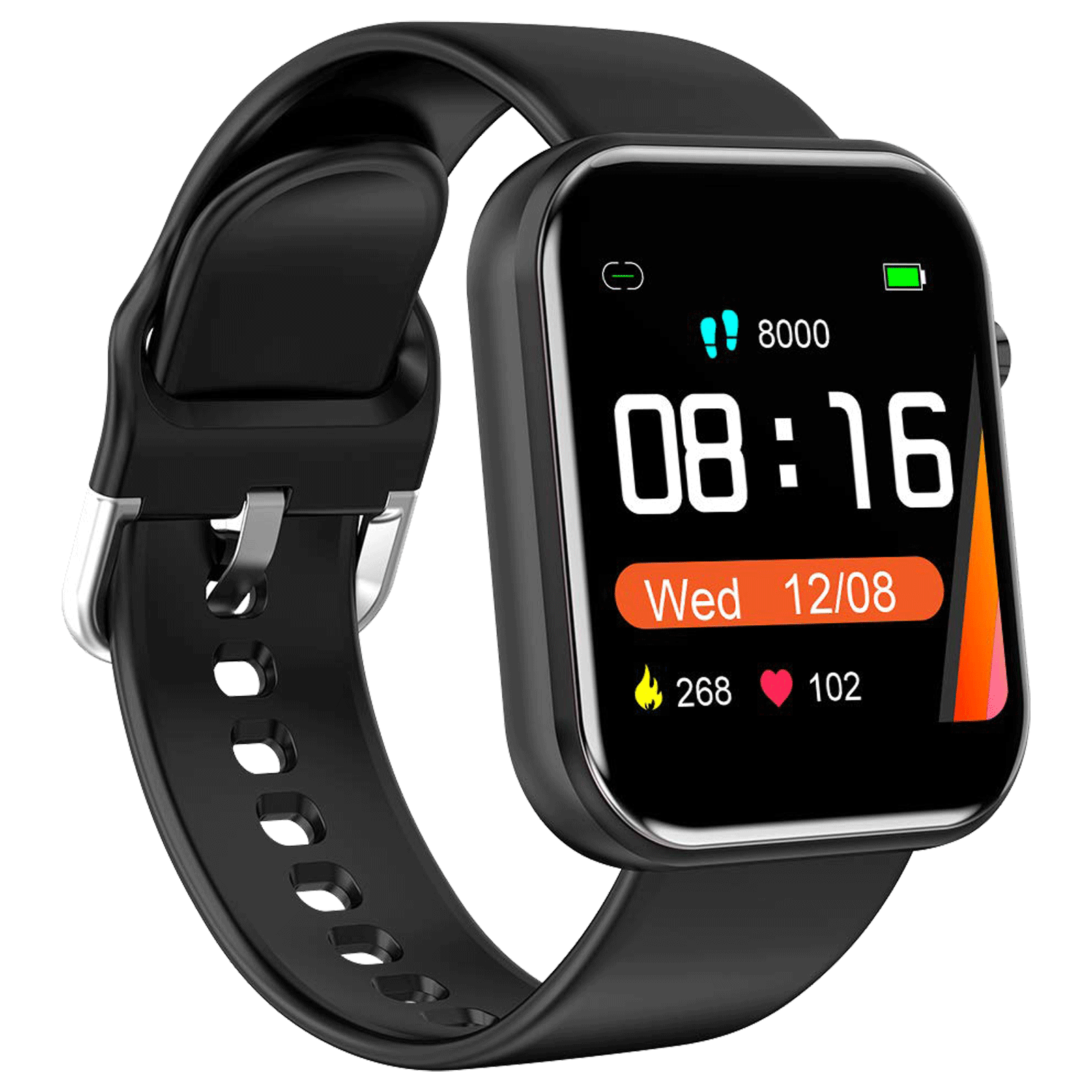 eOnz North Edge X Brick Smartwatch with Activity Tracker (39.11mm HD Display, IP67 Waterproof, Black Strap)_1