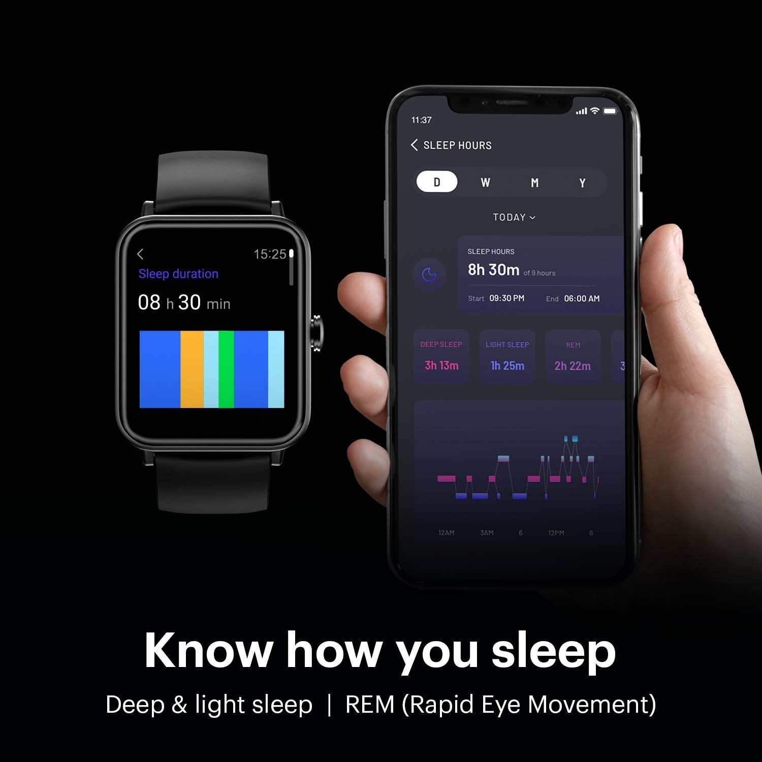 eOnz North Edge X Brick Smartwatch with Activity Tracker (39.11mm HD Display, IP67 Waterproof, Black Strap)_7