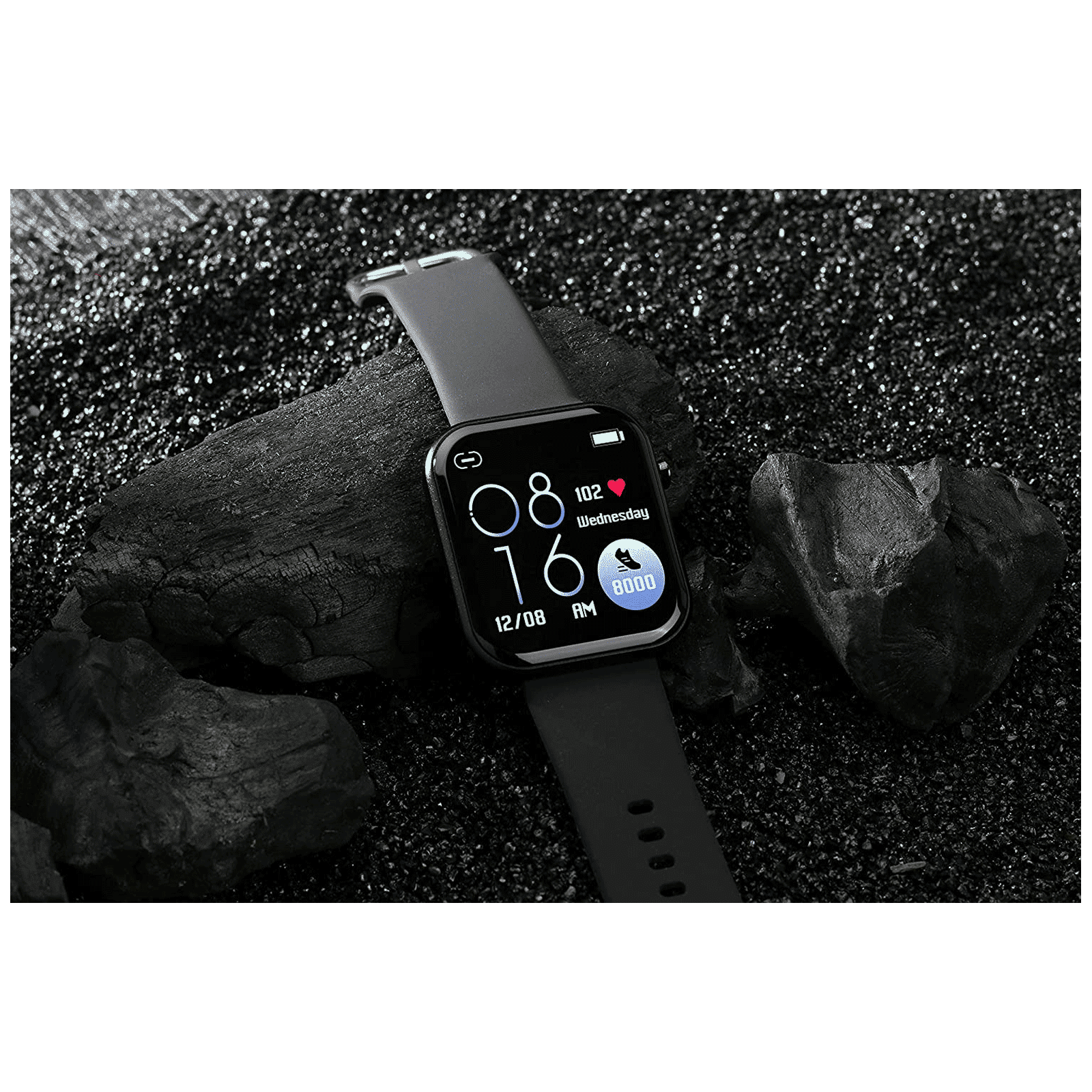 eOnz North Edge X Brick Smartwatch with Activity Tracker (39.11mm HD Display, IP67 Waterproof, Black Strap)_6