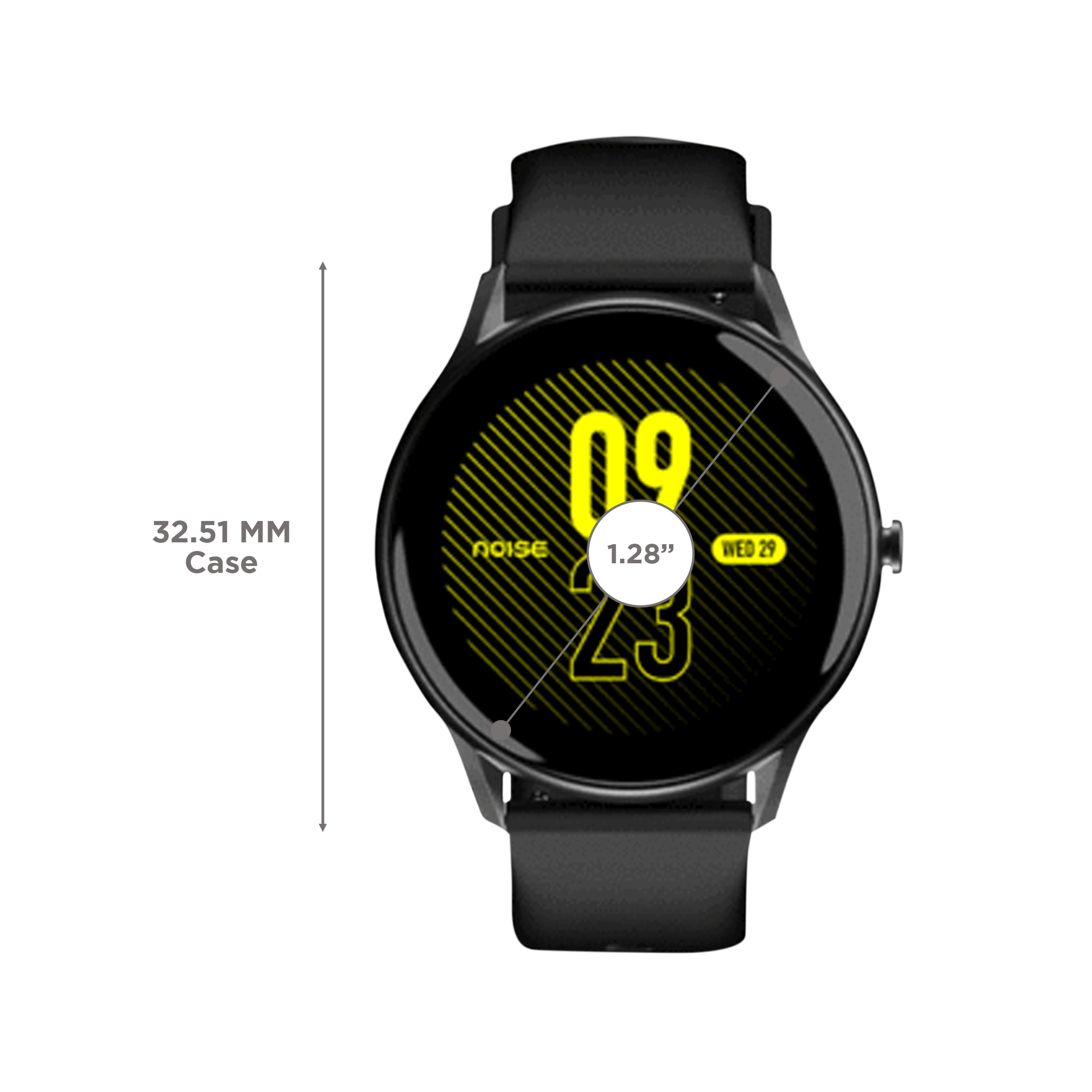 noise NoiseFit Core Smartwatch with Activity Tracker (32.51mm TFT Display, IP68 Water Resistant, Charcoal Black Strap)_3