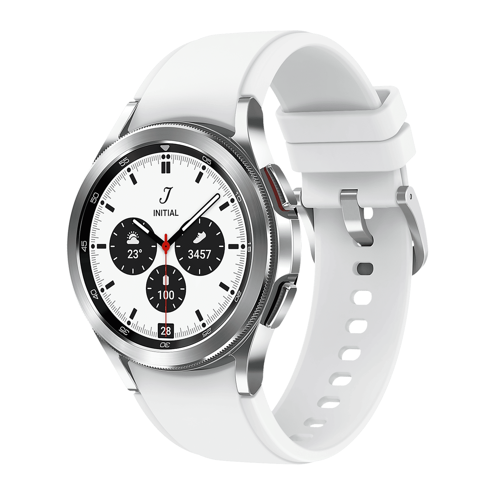 SAMSUNG Galaxy Watch4 Classic Smartwatch with Activity Tracker (42mm Super AMOLED Display, Water Resistant, Silver Strap) SAMSUNG Galaxy Watch4 Classic Smartwatch with Activity Tracker (42mm Super AMOLED Display, Water Resistant, Silver Strap)_4