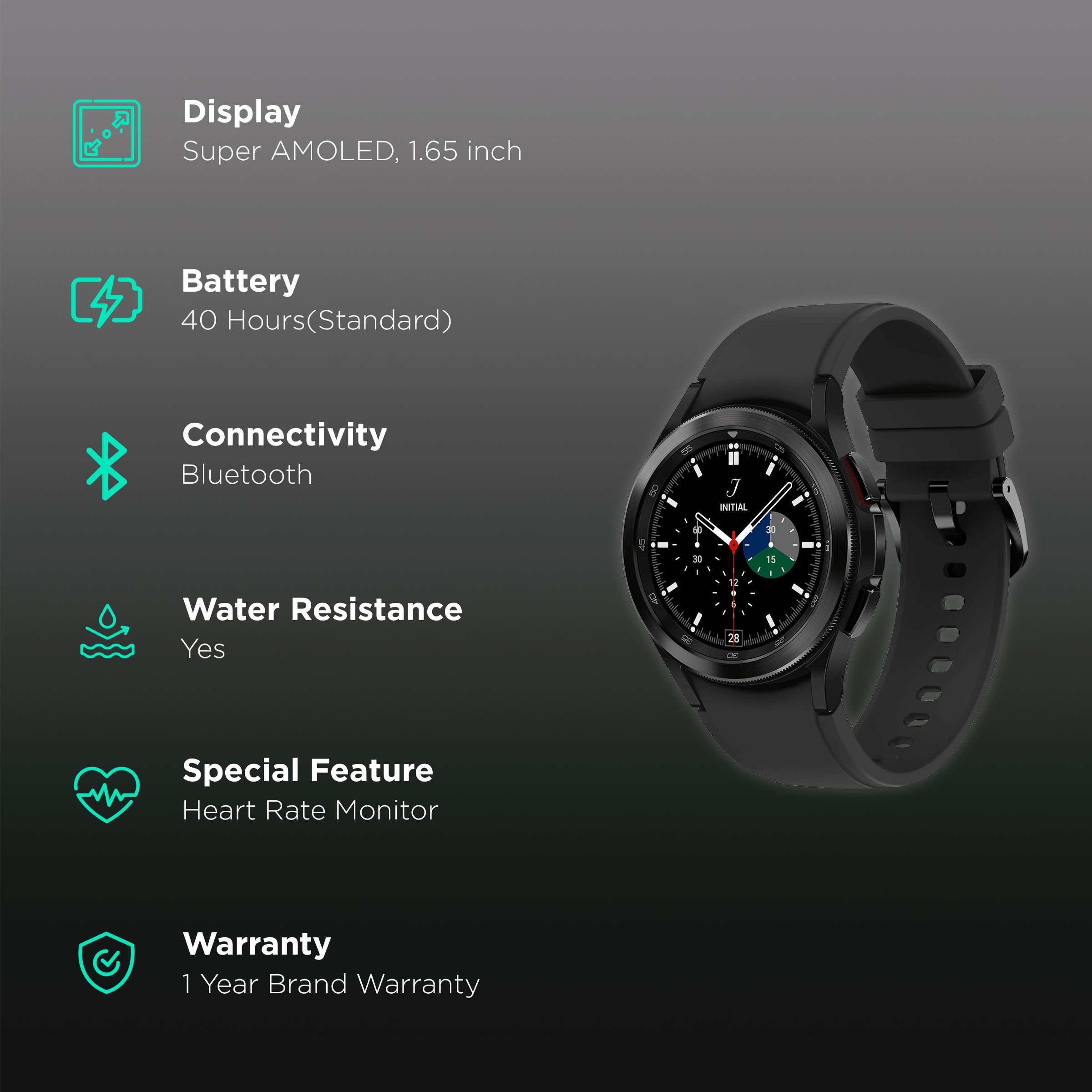 SAMSUNG Galaxy Watch4 Classic GPS+Wi-Fi+4G SIM+Bluetooth Wear OS Smartwatch (42mm Super AMOLED Display, Sweat Resistant, Black Strap)_2