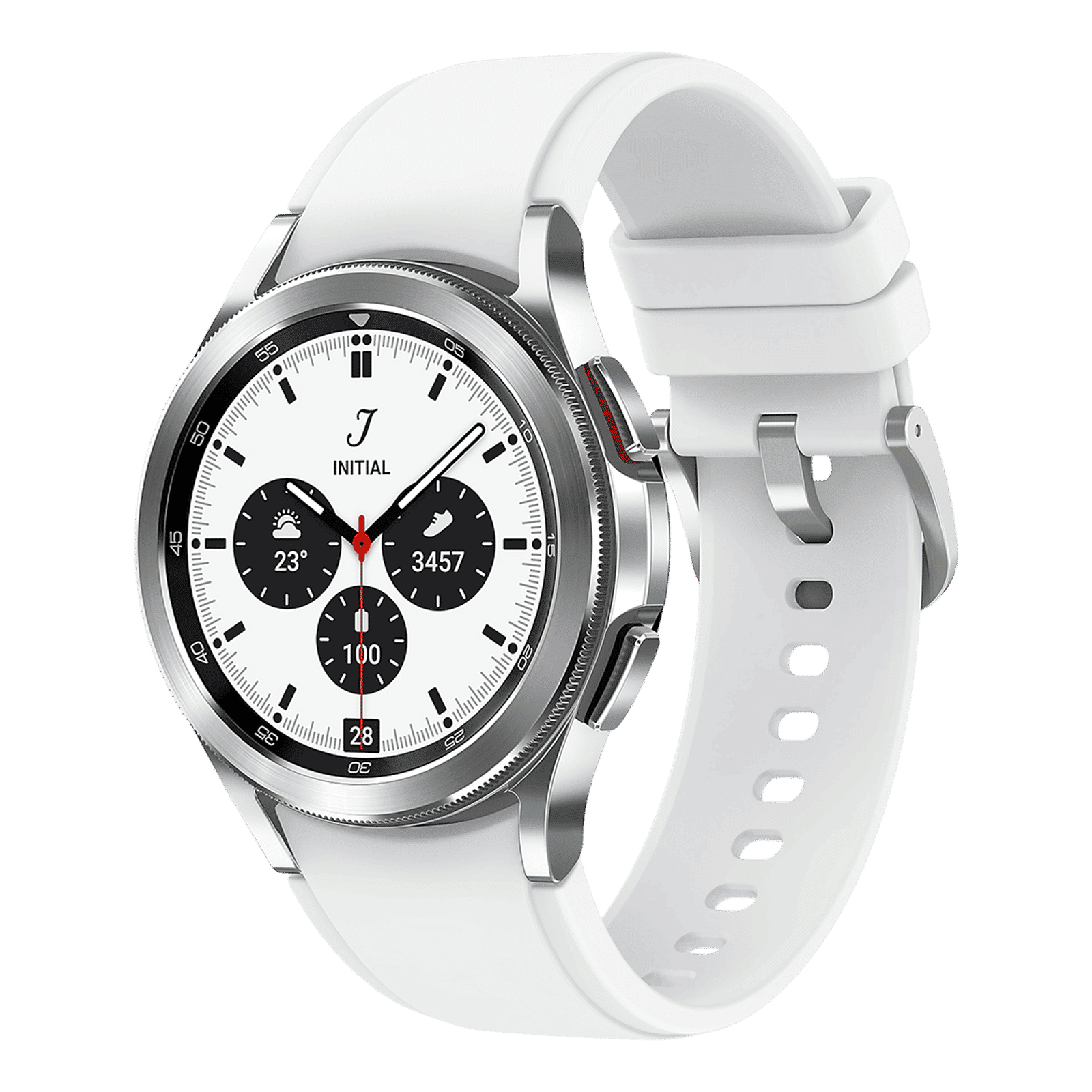 SAMSUNG Galaxy Watch4 Classic GPS+Wi-Fi+4G SIM+Bluetooth Wear OS Smartwatch (42mm Super AMOLED Display, Sweat Resistant, Silver Strap)_4