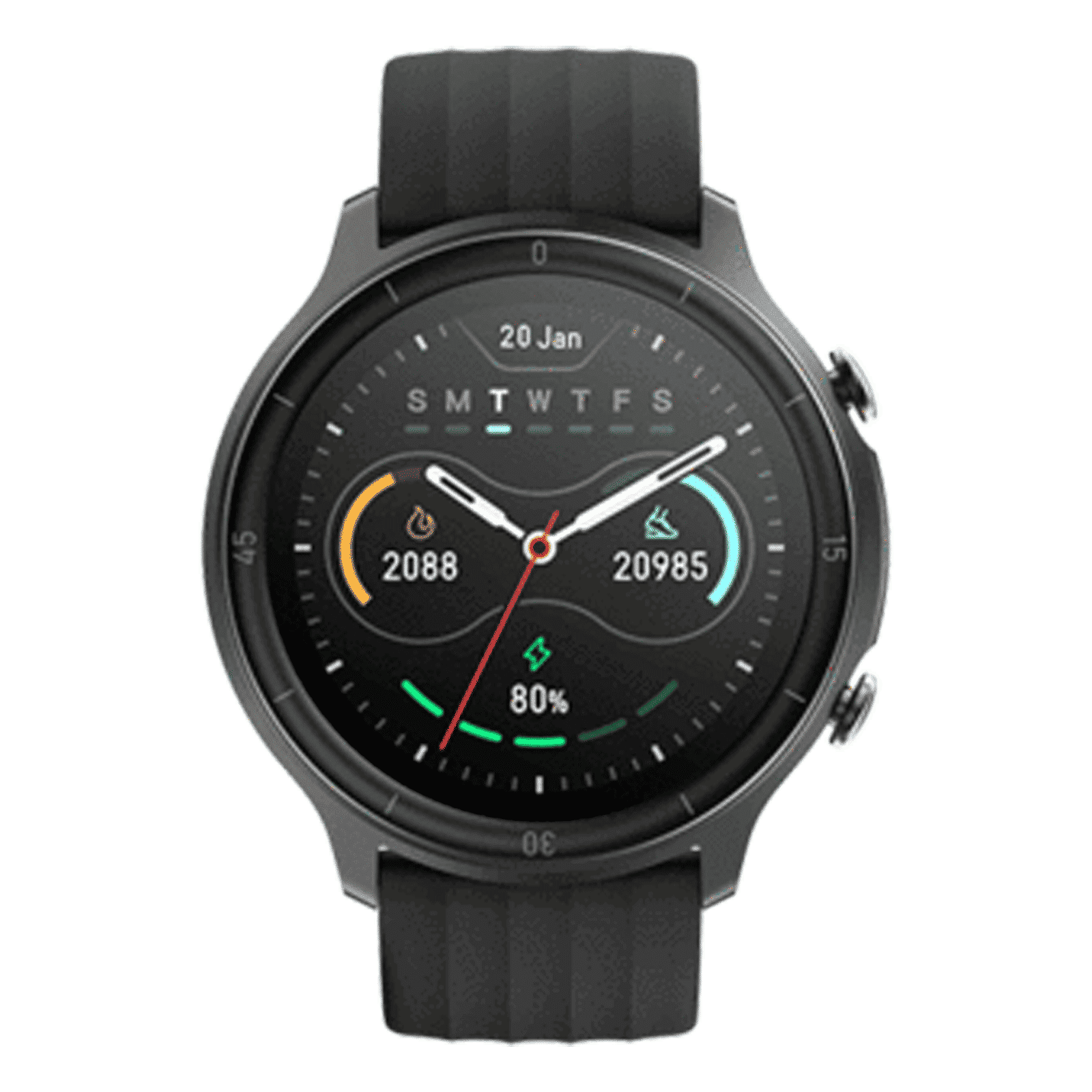 noise NoiseFit Agile Smart Watch with 14 Sports Modes (32.51mm Display, 5ATM Waterproof, Robust Black Strap)_1