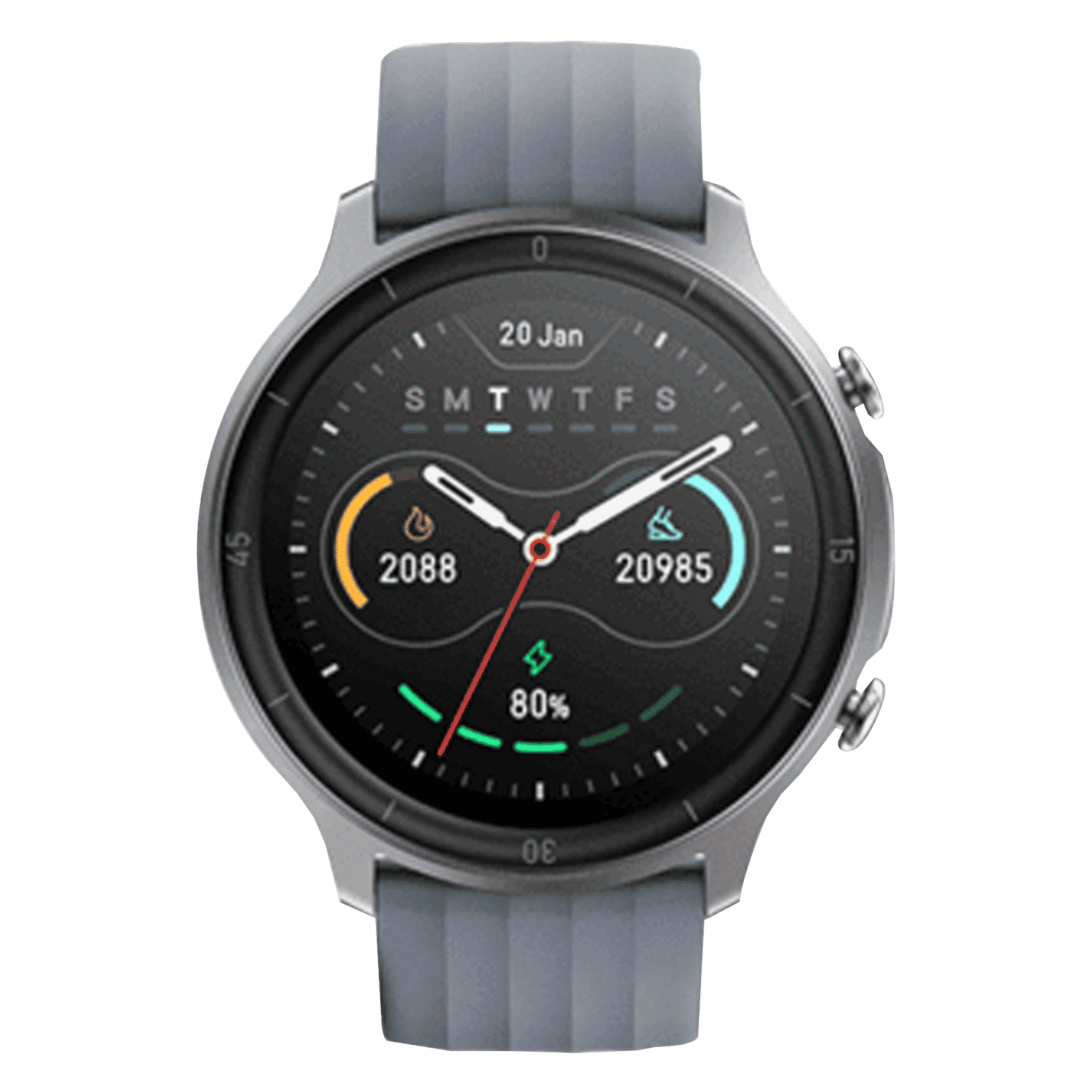 noise NoiseFit Agile Smart Watch with 14 Sports Modes (32.51mm Display, 5ATM Waterproof, Grey Strap)_1