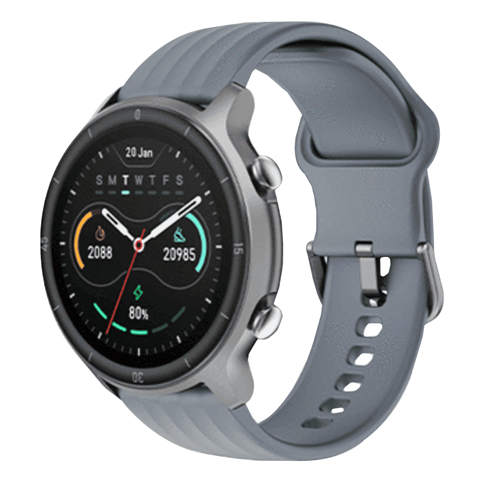 noise NoiseFit Agile Smart Watch with 14 Sports Modes (32.51mm Display, 5ATM Waterproof, Grey Strap)_3