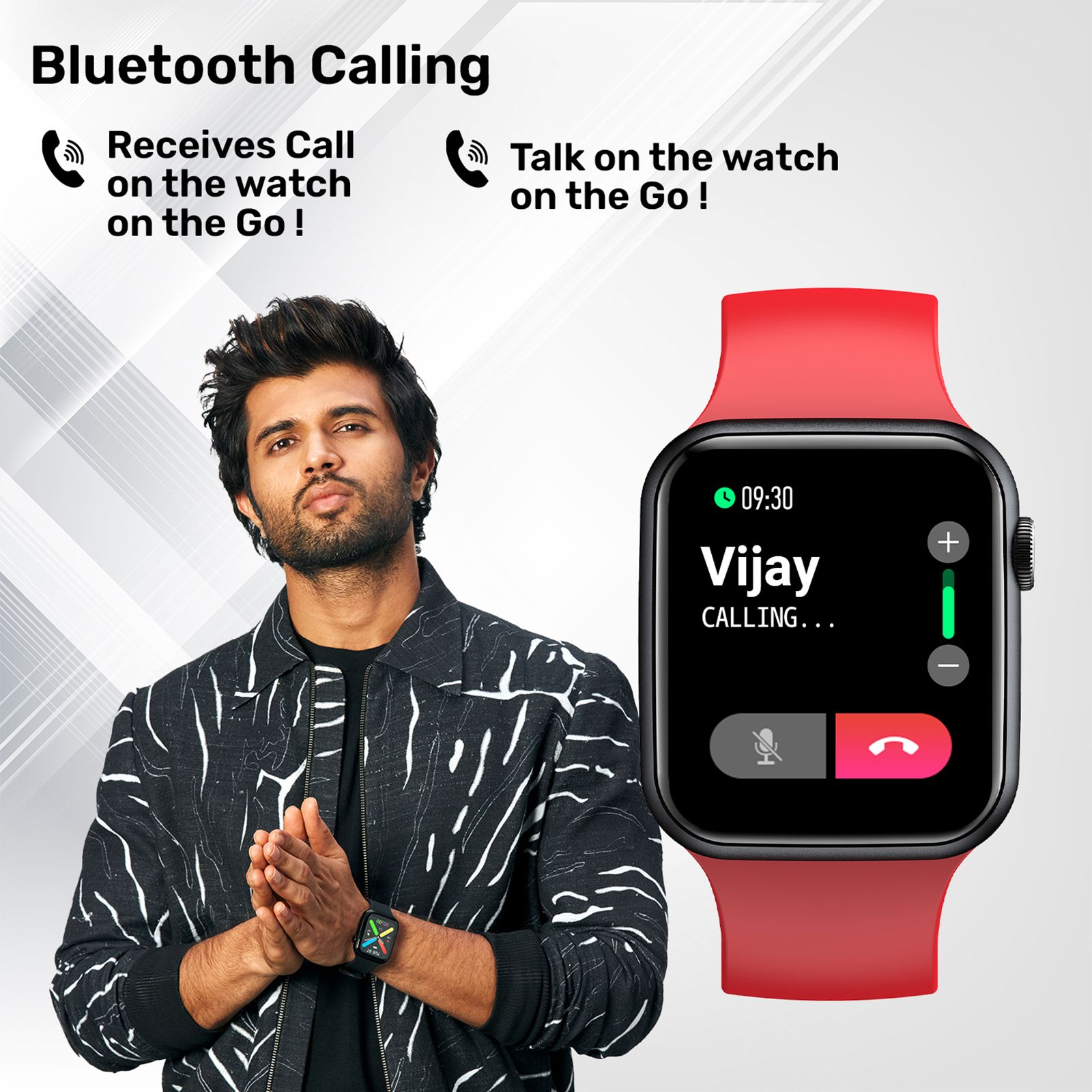 FIRE-BOLTT Ring BSW005 Smartwatch (Bluetooth, 43.18mm) (Blood Oxygen Monitoring, 05BSWAAY#4, Black/Red, Silicon Band)_4