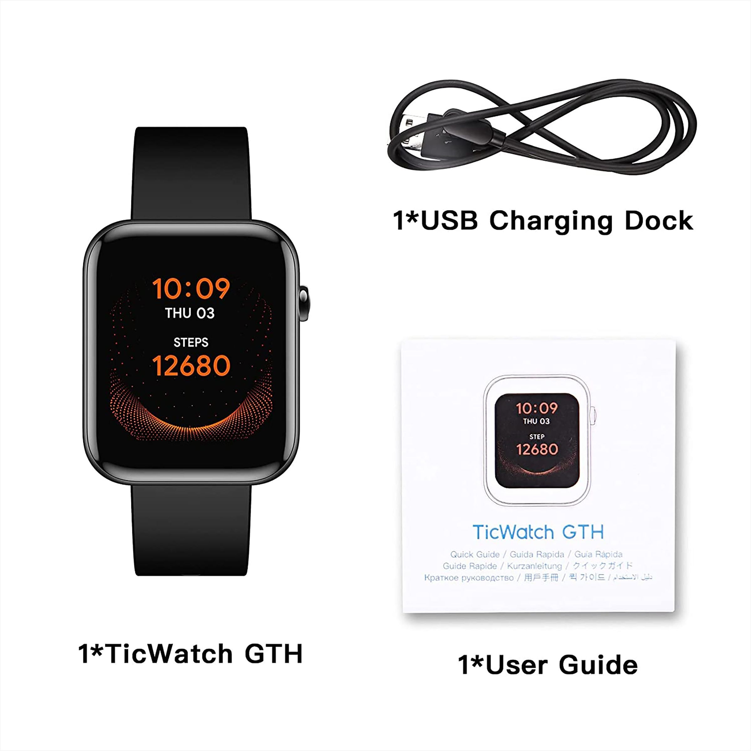 mobvoi TicWatch GTH Smartwatch with Activity Tracker (39.37mm IPS TFT Display, 5ATM Water Resistant, Black Strap)_10